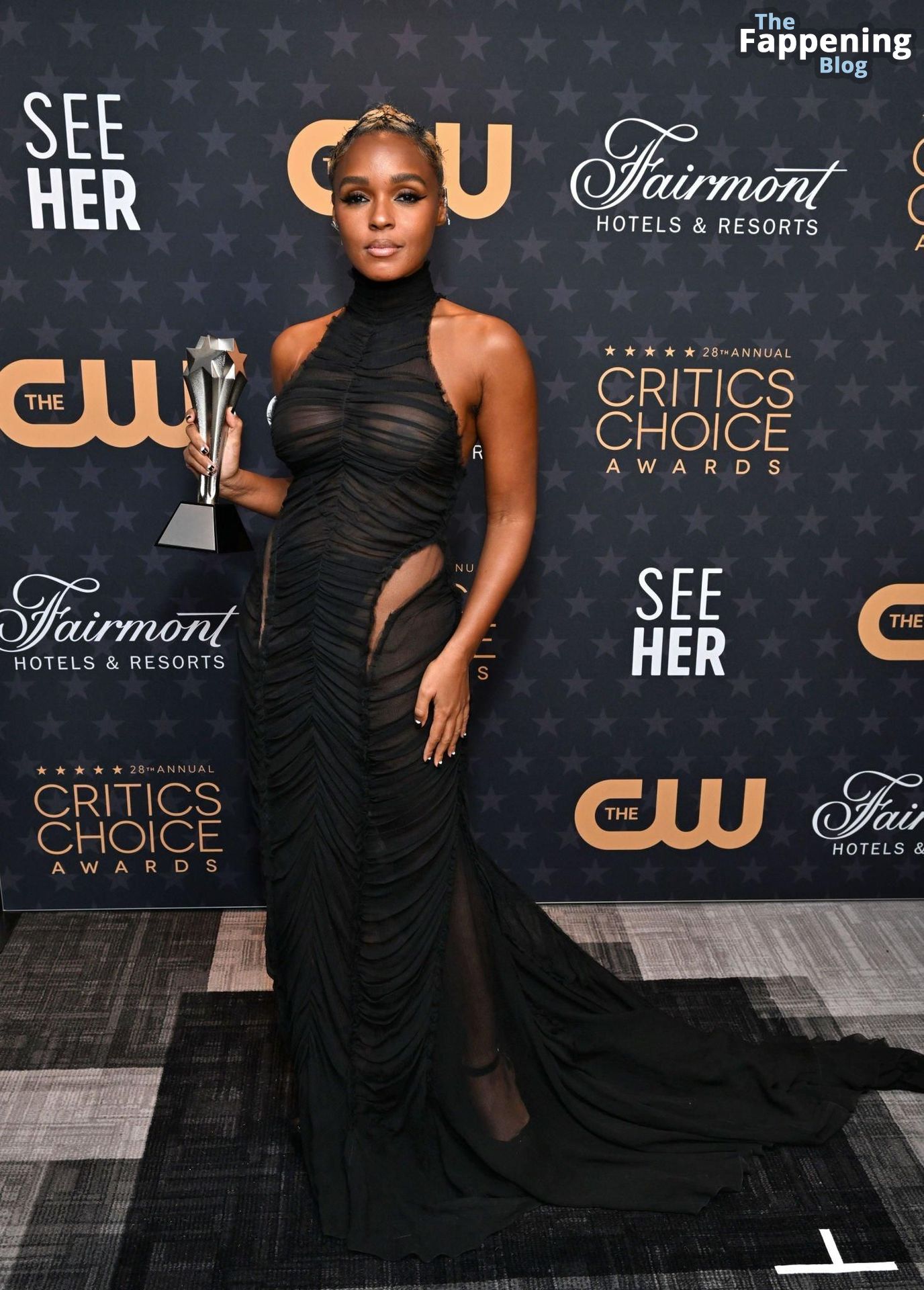 Janelle Monae Flashes Her Nude Boobs at the 28th Annual Critics Choice Awards in LA (108 Photos)