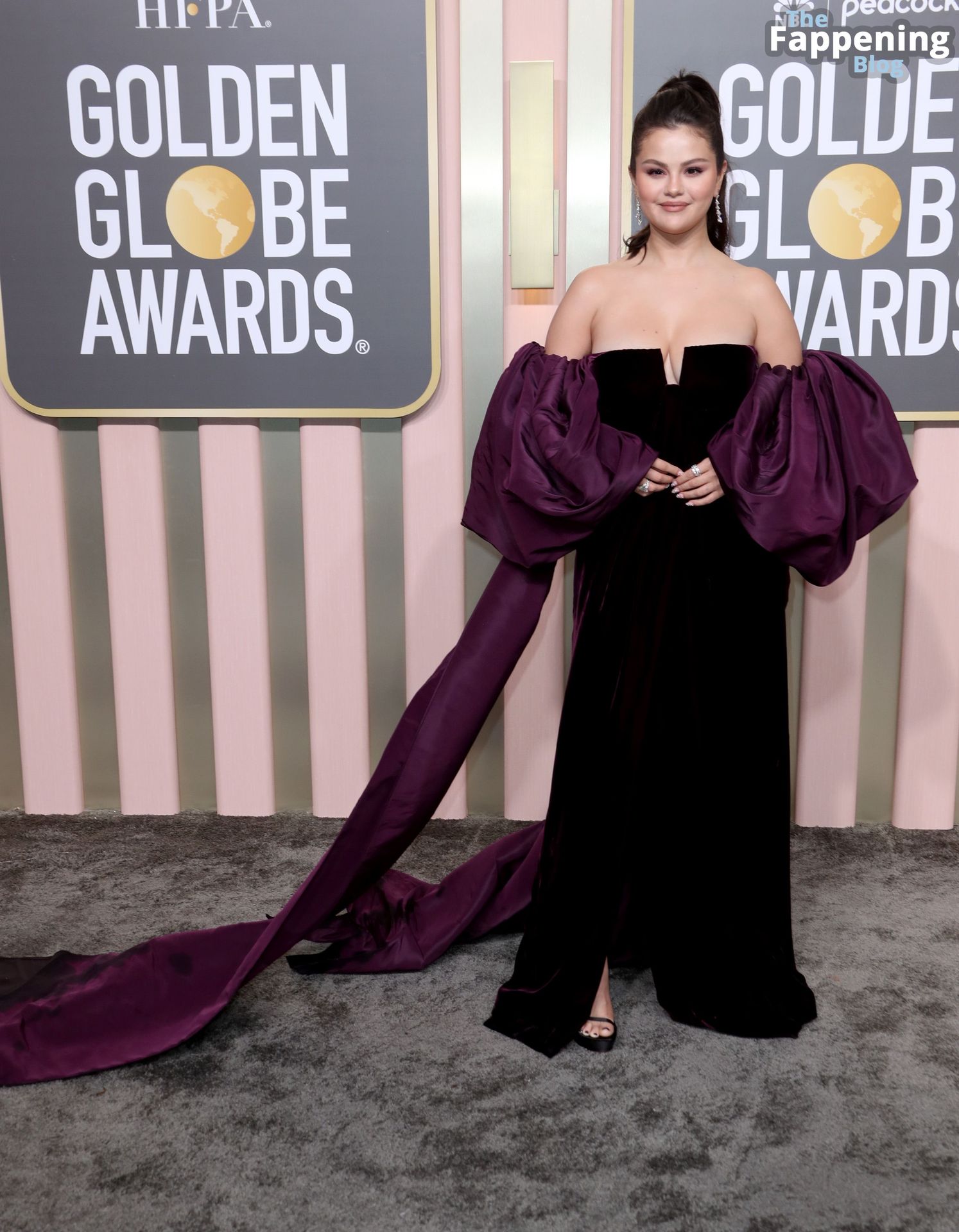 Selena Gomez Shows Off Her Sexy Boobs at the 80th Annual Golden Globe Awards (78 Photos)