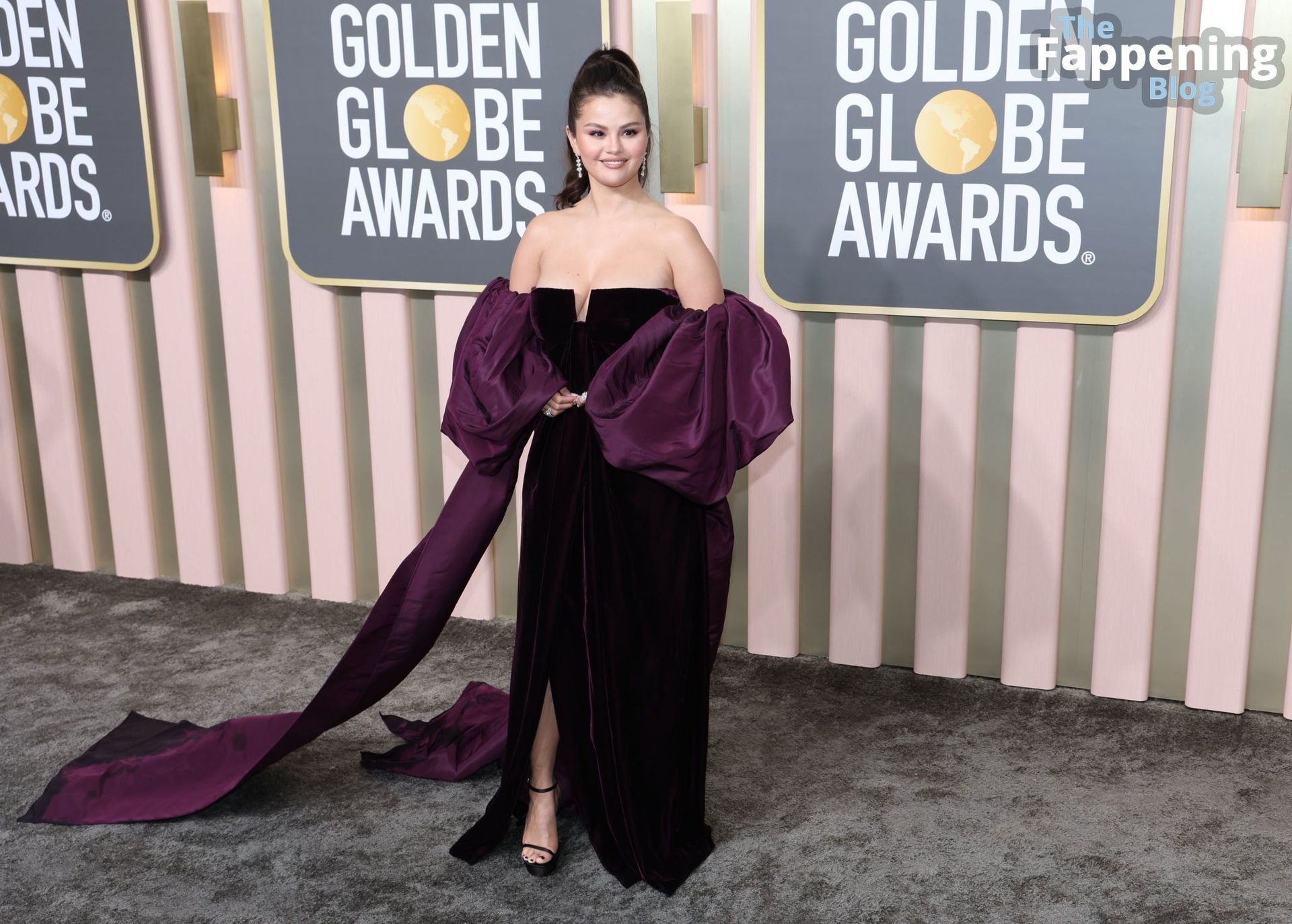 Selena Gomez Shows Off Her Sexy Boobs at the 80th Annual Golden Globe Awards (78 Photos)