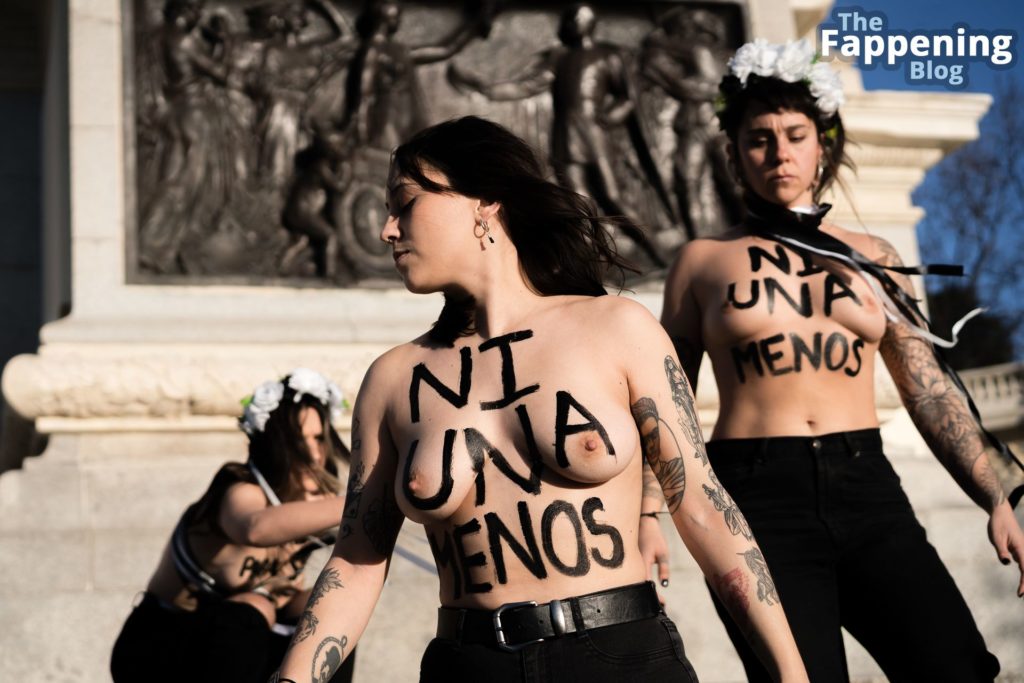 Topless Femen Activists Protest In Madrid 8 Photos Thefappening