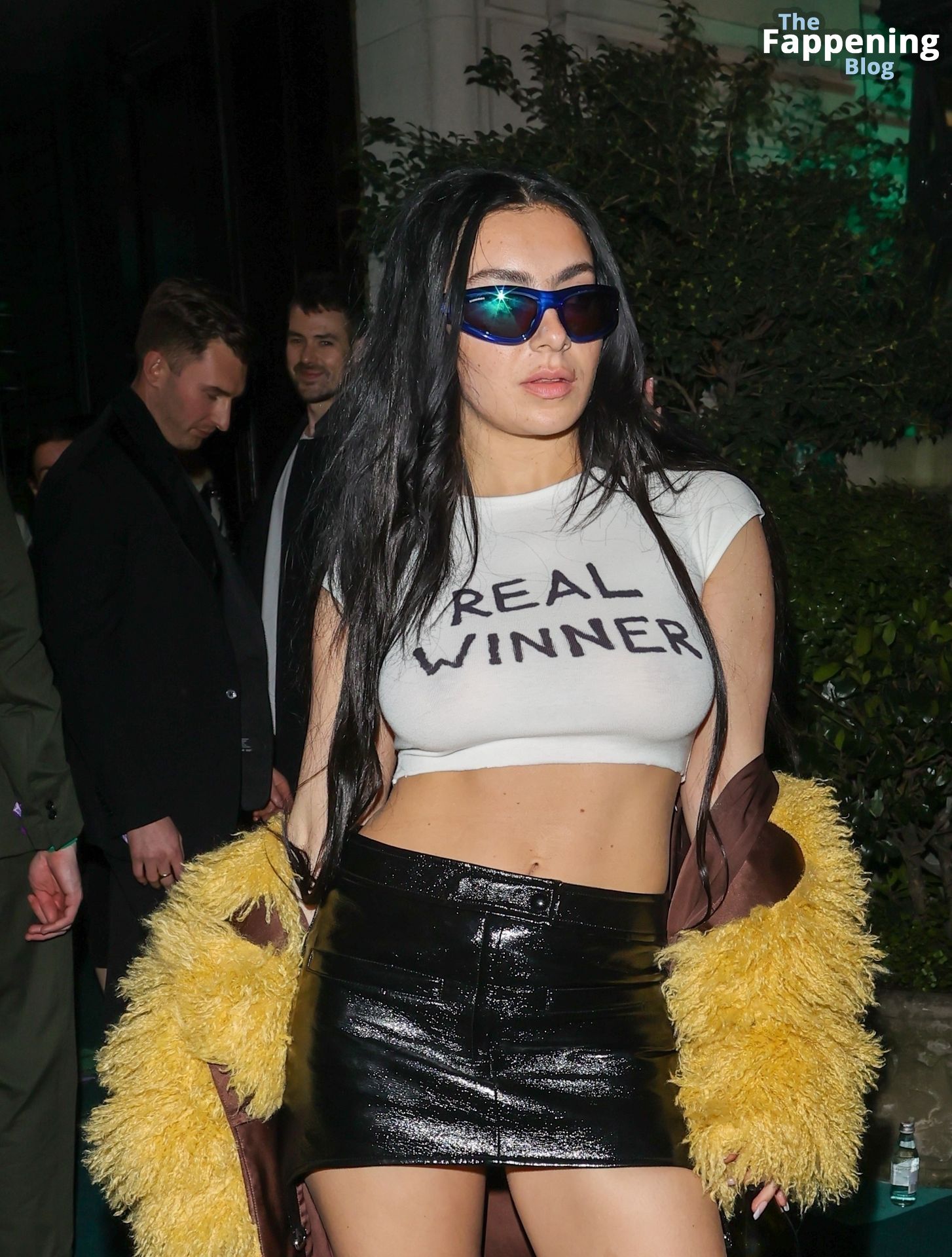 Charli XCX Looks Sensational Wearing a Tiny Leather Mini skirt and Crop Top at the Brit Afterparty (48 Photos)