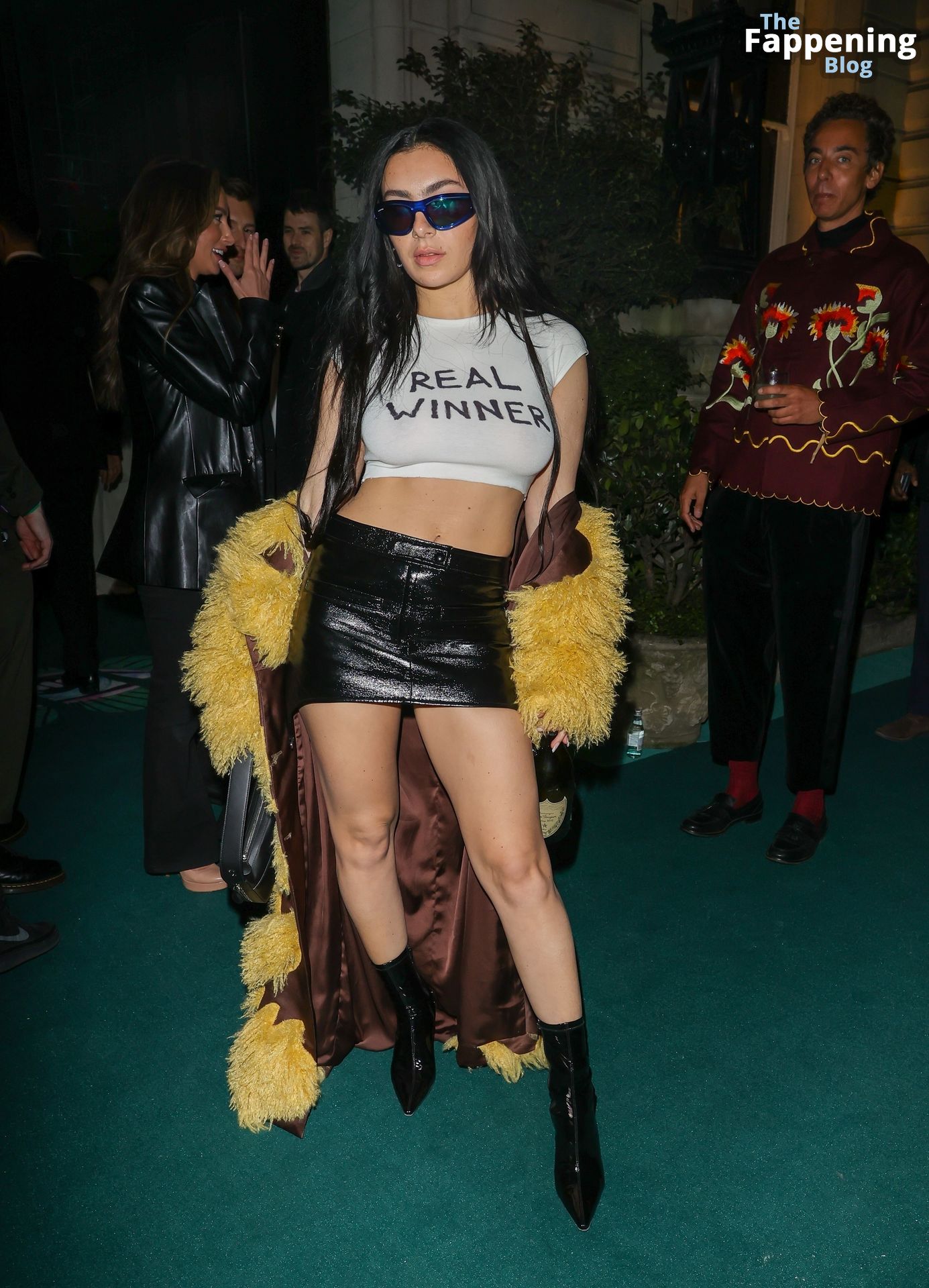 Charli XCX Looks Sensational Wearing a Tiny Leather Mini skirt and Crop Top at the Brit Afterparty (48 Photos)