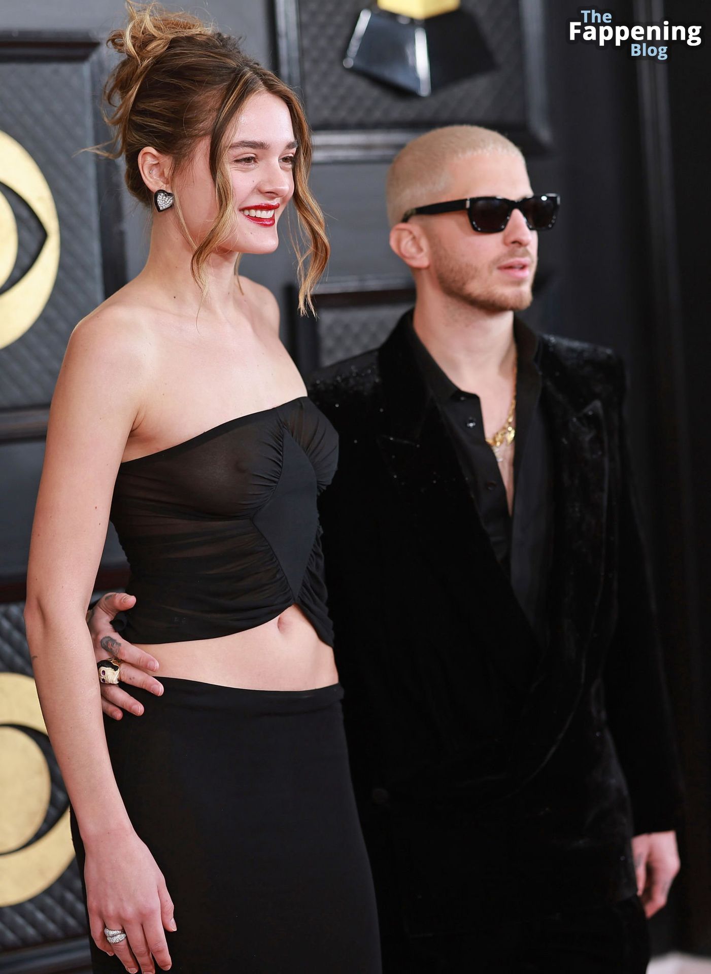 Charlotte Lawrence Displays Her Nude Tits at the 65th Annual GRAMMY Awards (54 Photos)