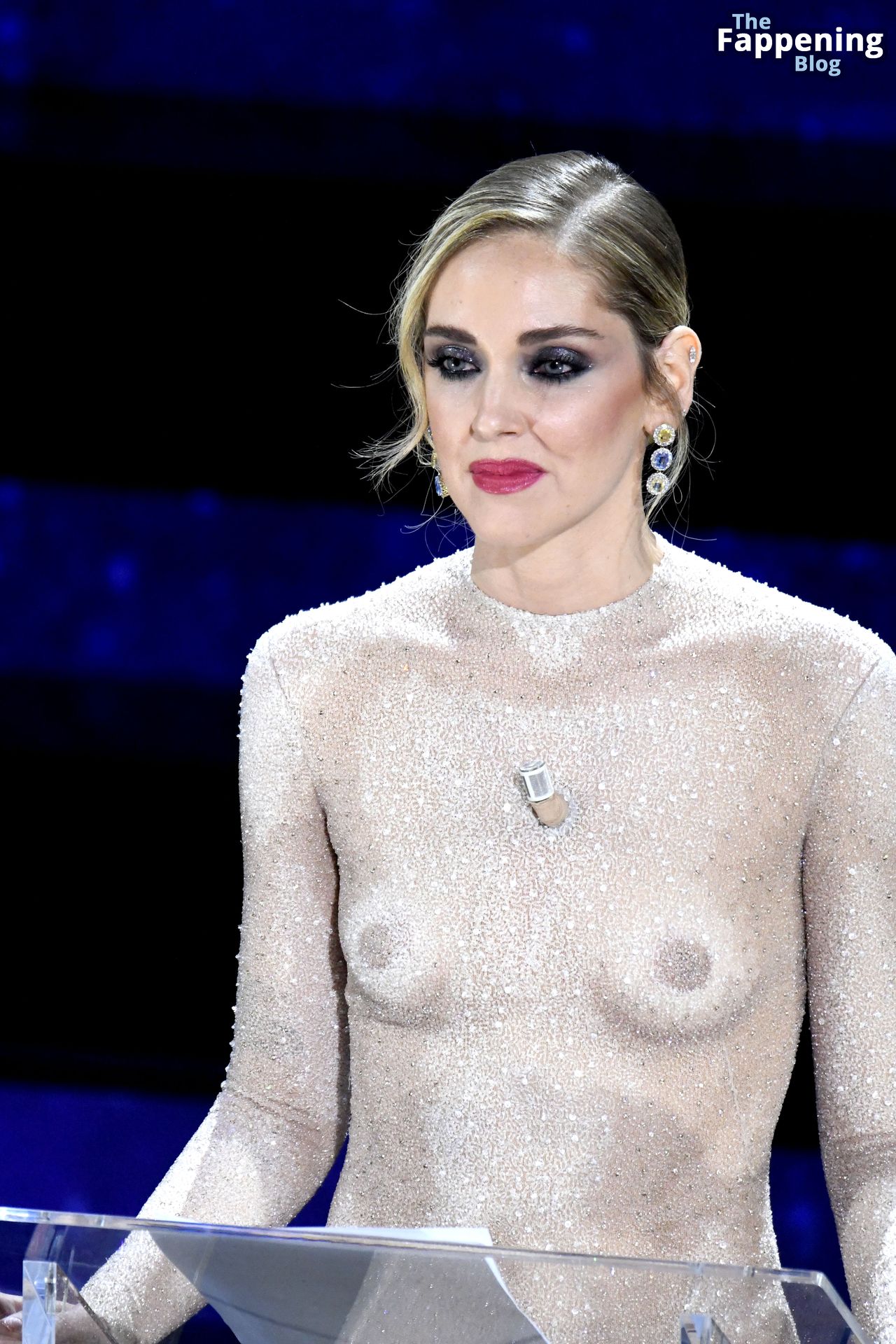 Chiara Ferragni Flaunts Her Nipples in a See-Through Dress at the 2023 Sanremo Music Festival (47 Photos)