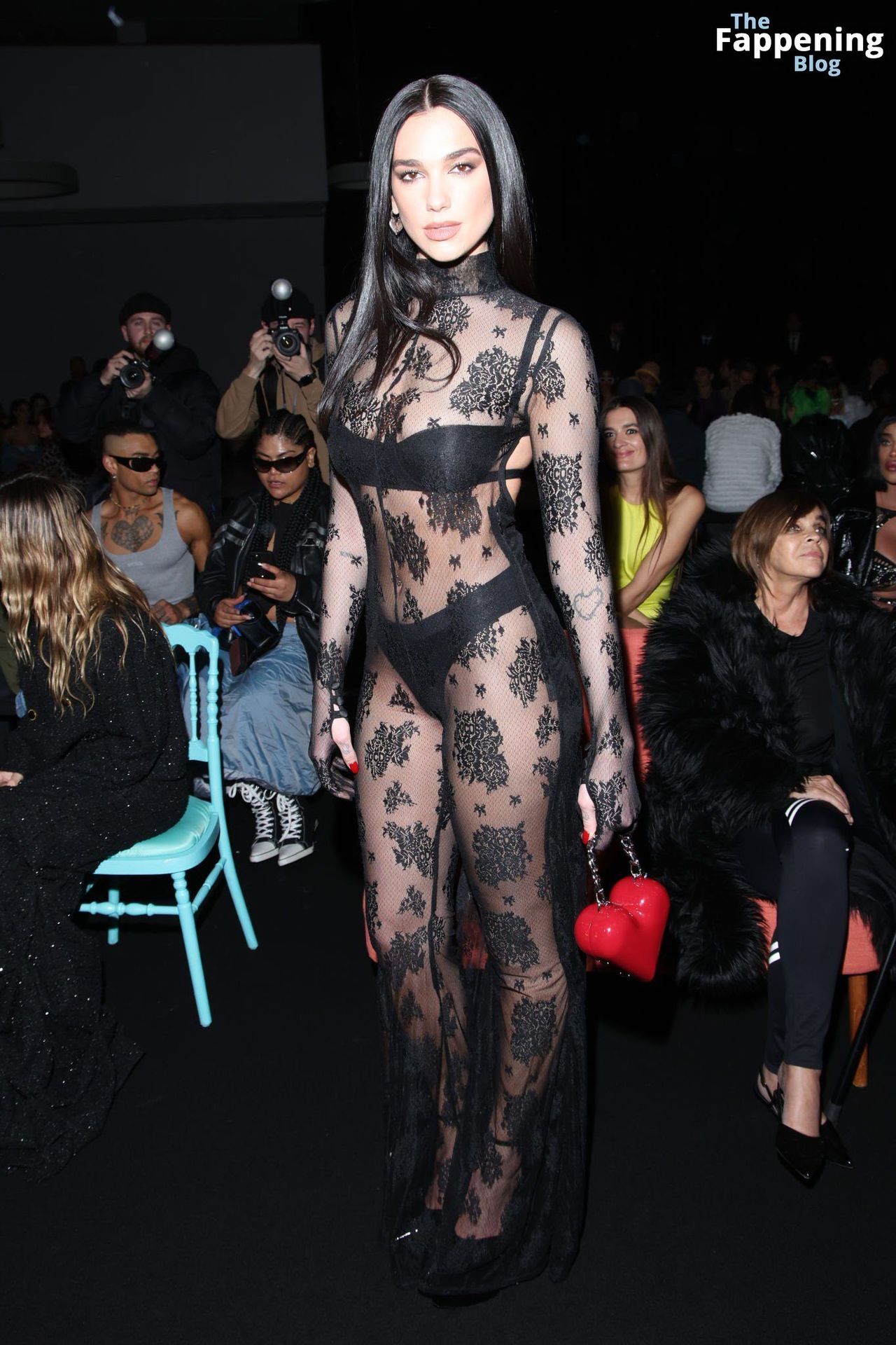 Dua Lipa Displays Her Beautiful Figure in a Transparent Dress at the GCDS Fashion Show in Milan (45 New Photos)
