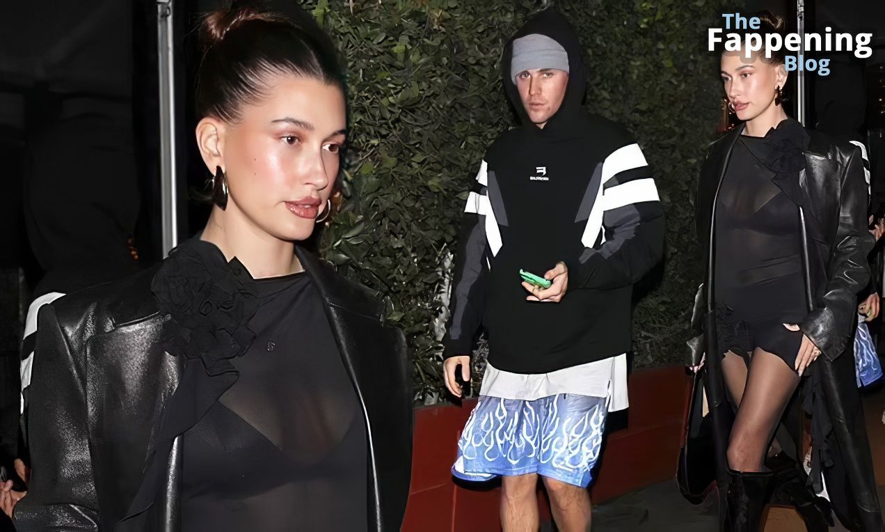 Hailey Bieber Displays Her Sexy Bogy in a See-Through Black Backless Minidress at Giorgio Baldi in Santa Monica (16 Photos)