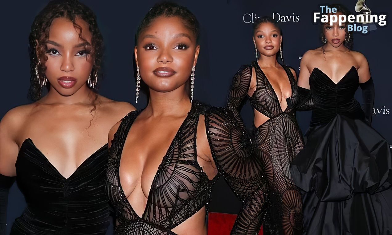 Halle Bailey Displays Her Sexy Boobs at the Pre-Grammy Gala &amp; Grammy Salute to Industry Icons in LA (29 Photos)