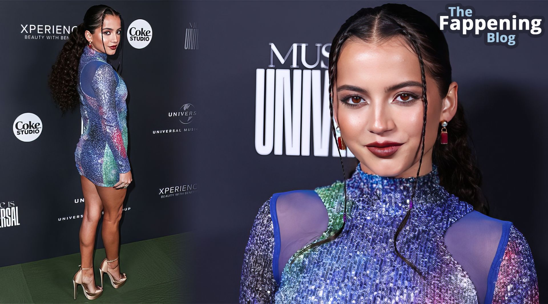 Isabela Merced Flaunts Her Sexy Figure in a Tiny Dress at Universal Music Group Grammy Party in LA (26 Photos)