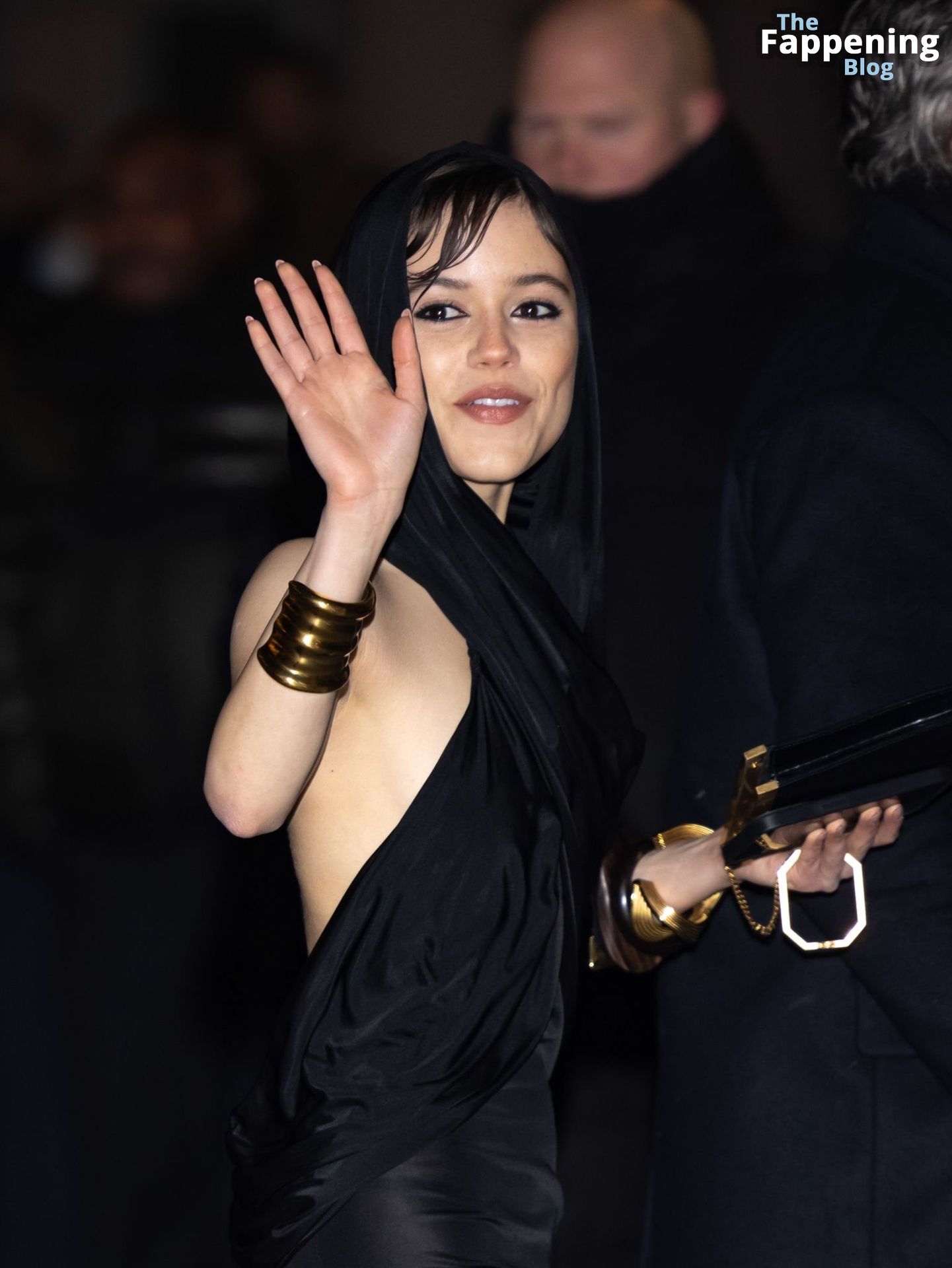 Jenna Ortega Looks Sexy in a Black Sheer Dress at the 2023 Saint Laurent Show in Paris (21 Photos)
