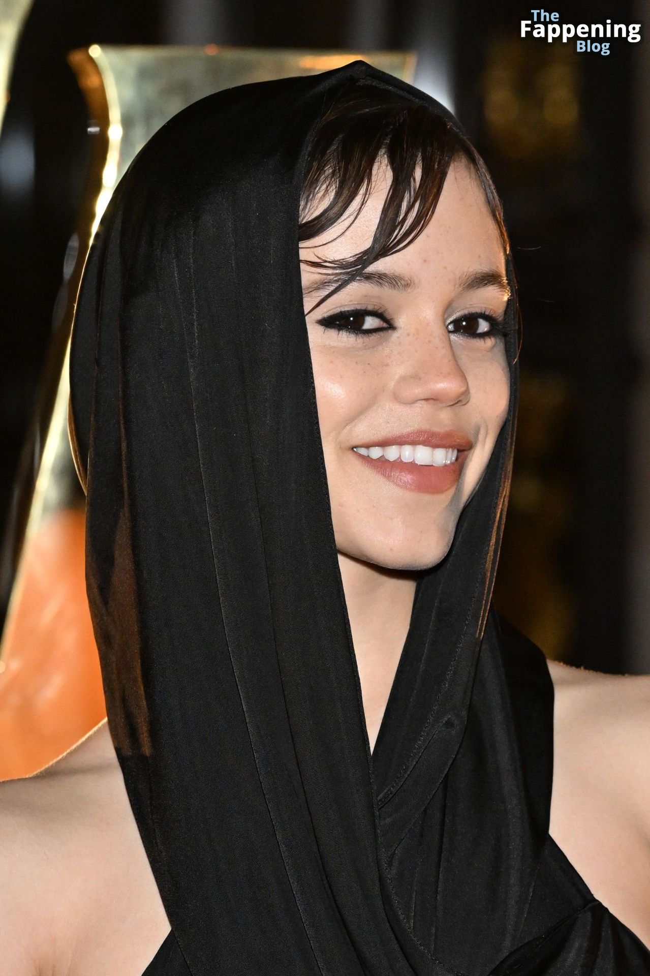 Jenna Ortega Looks Sexy in a Black Sheer Dress at the 2023 Saint Laurent Show in Paris (21 Photos)