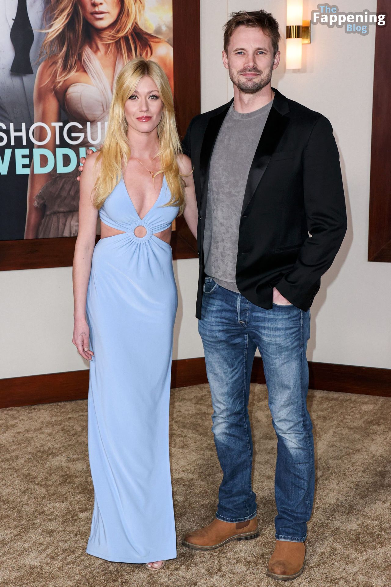 Katherine McNamara Looks Sexy in a Blue Dress at the ‘Shotgun Wedding’ Premiere in Hollywood (21 Photos)