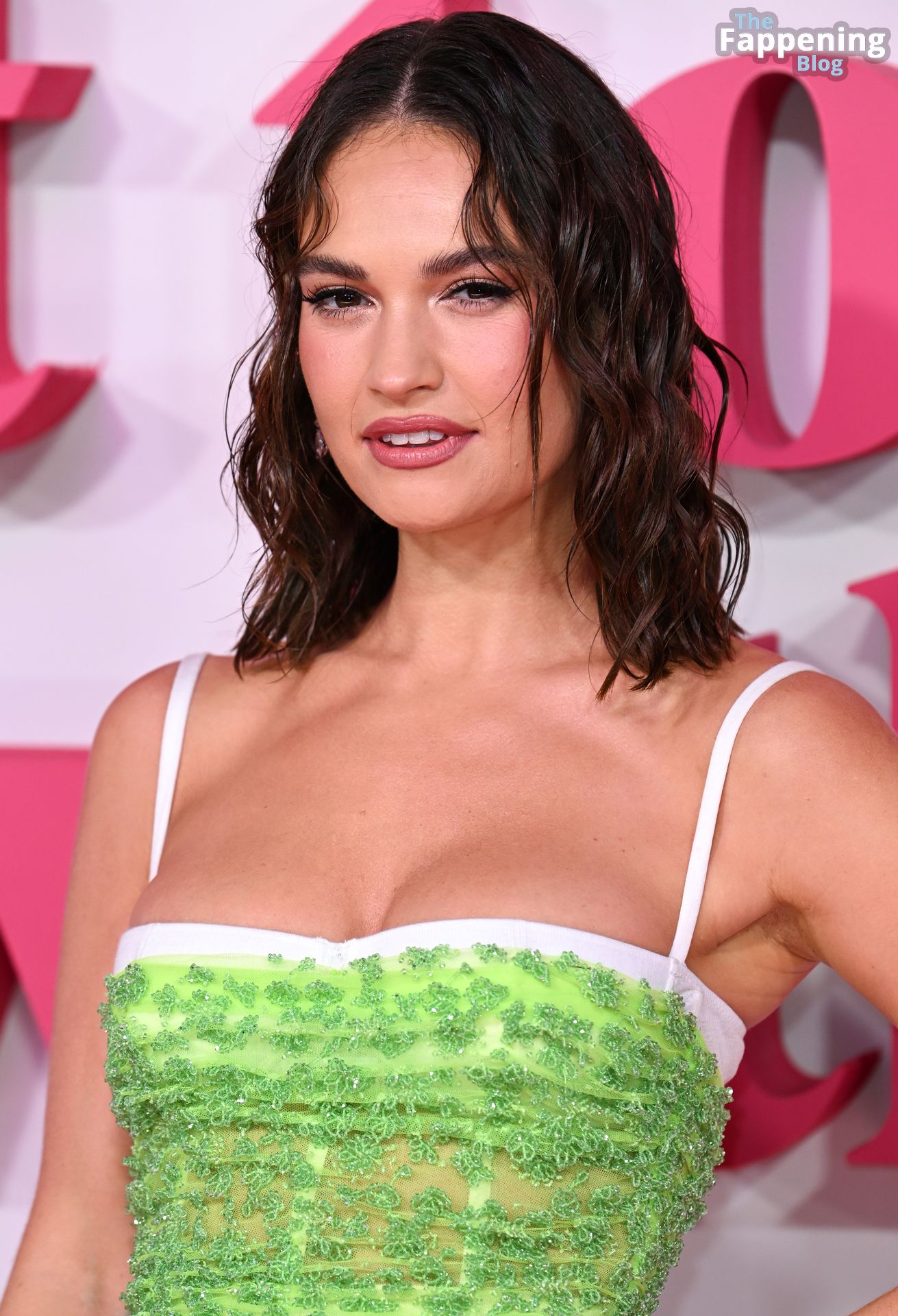 Lily James Looks Stunning in a Green Dress at the “What’s Love Got To Do With It?” UK Premiere (152 Photos)