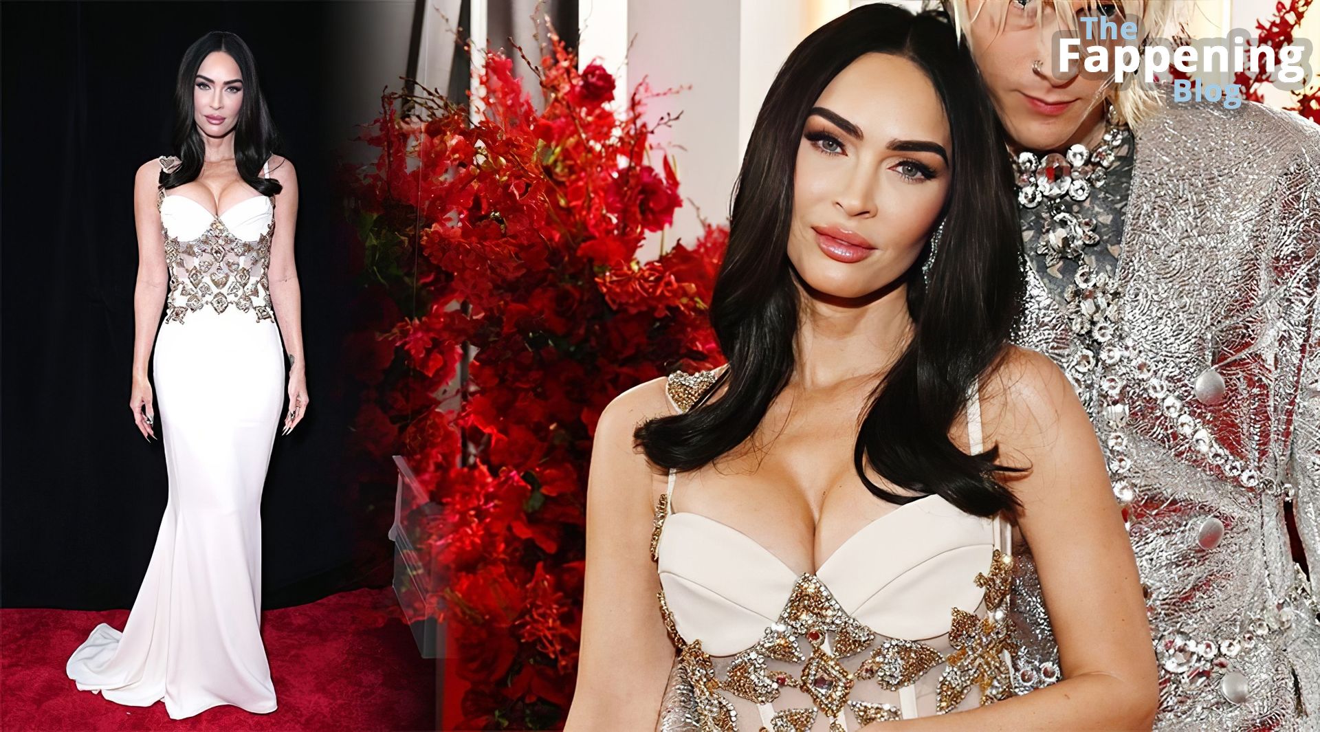 Megan Fox Displays Nice Cleavage at the 65th GRAMMY Awards in Los Angeles (33 Photos)
