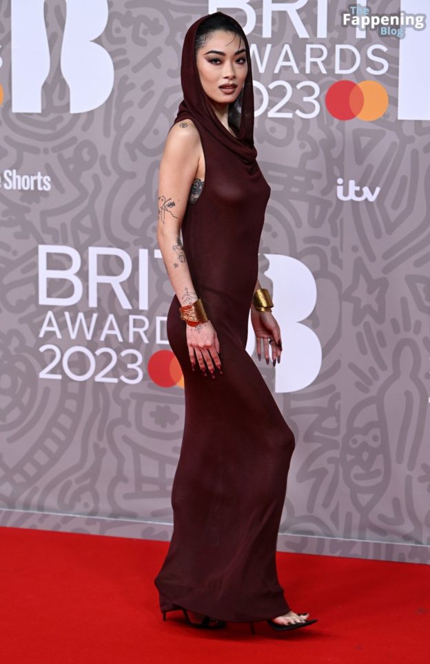 Rina Sawayama Flashes Her Nude Tits At The Brit Awards 2023 In London