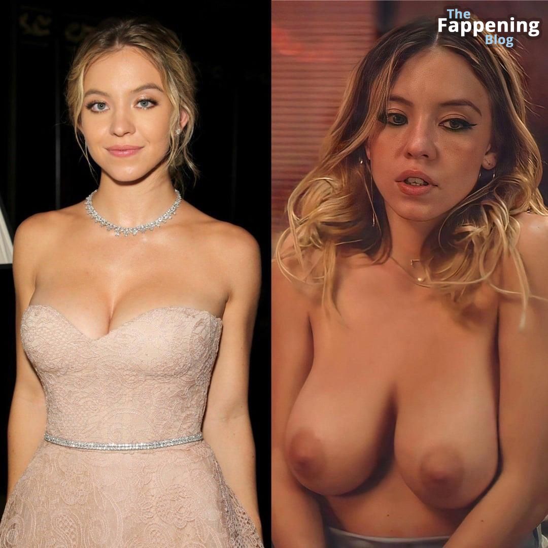 Sydney Sweeney Hot &amp; Topless (1 Collage Photo)
