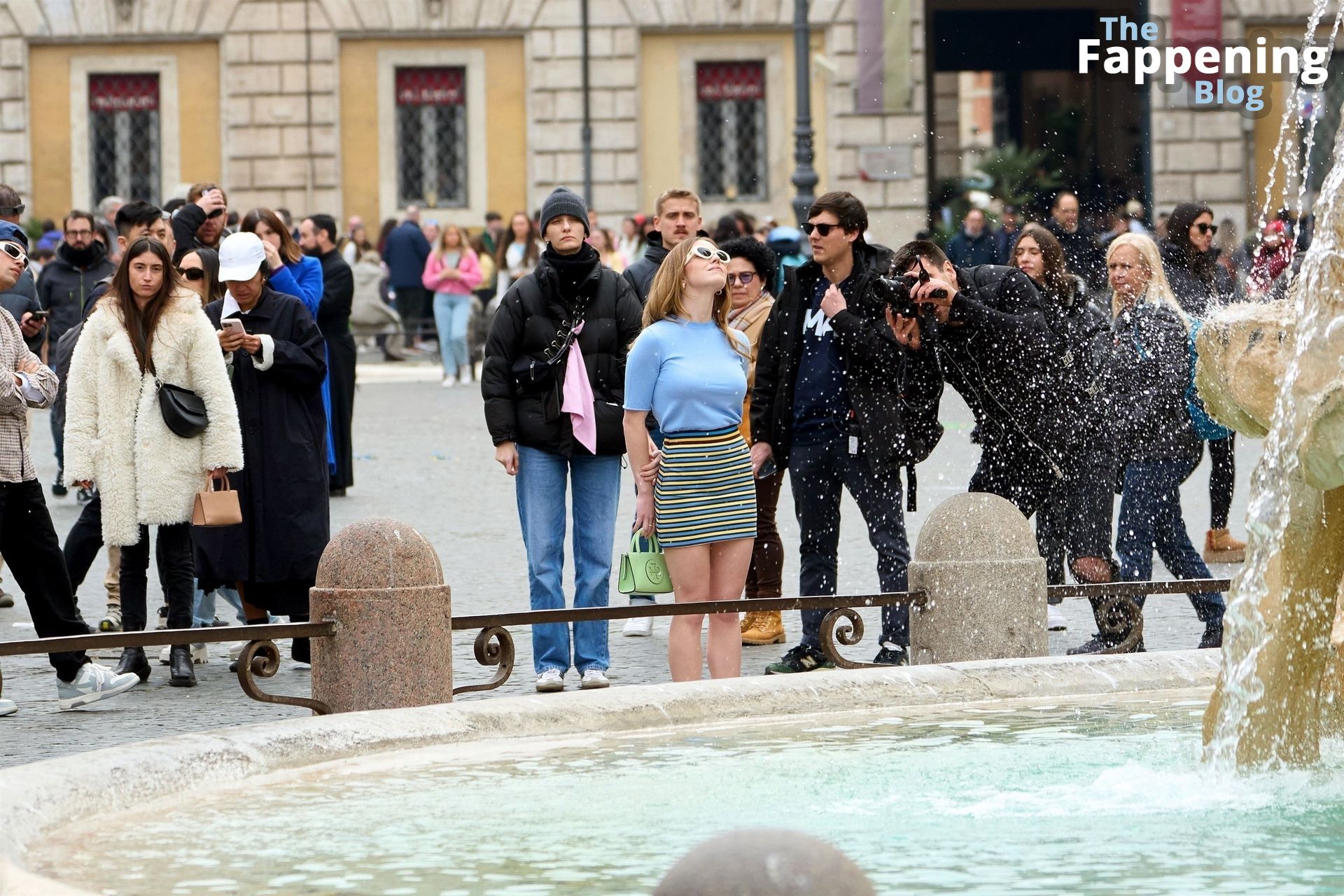 Sydney Sweeney is Pictured Out a Shoot Around the Streets of Rome (37 Photos)
