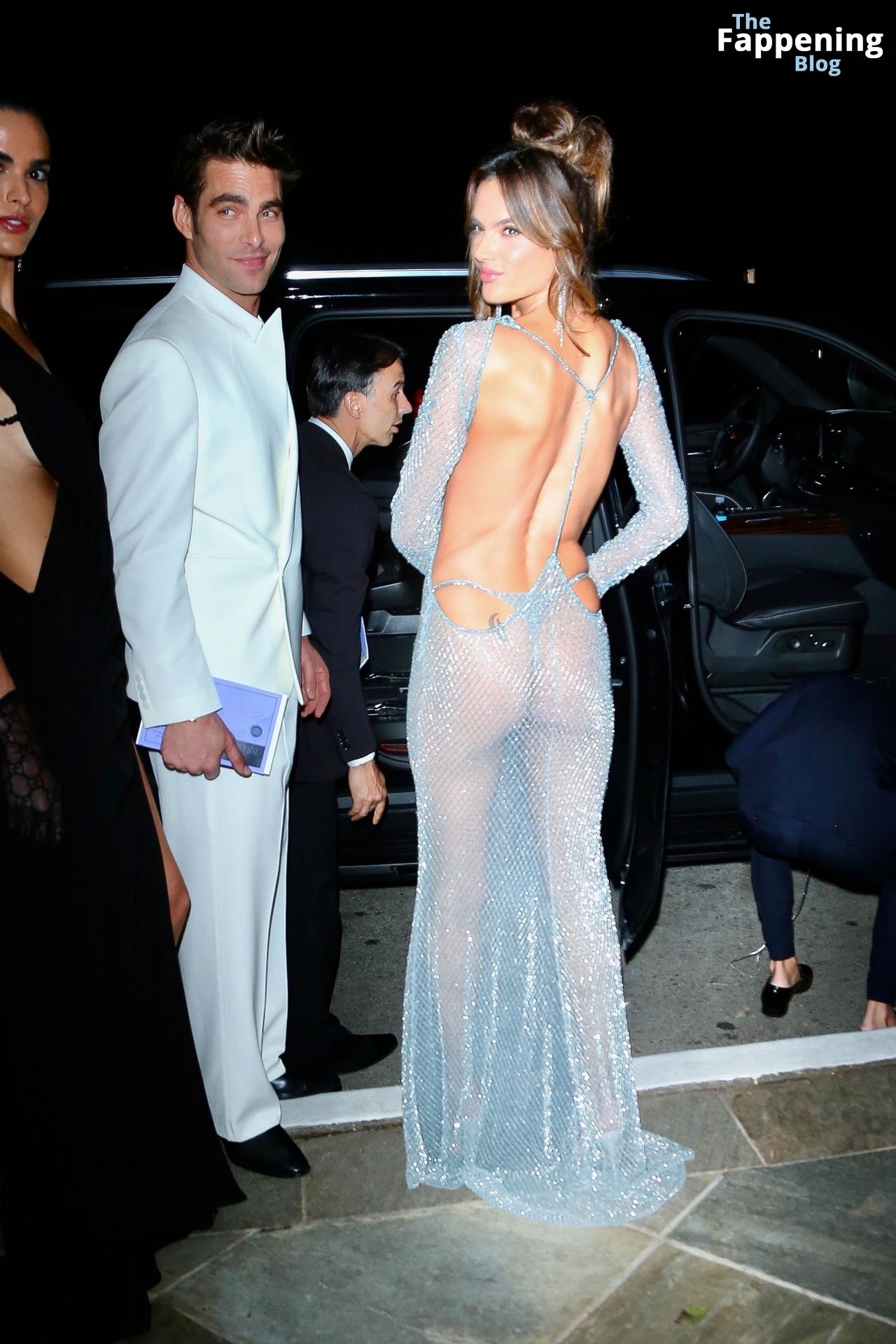 Alessandra Ambrosio Displays Her Sexy Figure in a See-Through Dress at the Vanity Fair Oscar Party (50 Photos)