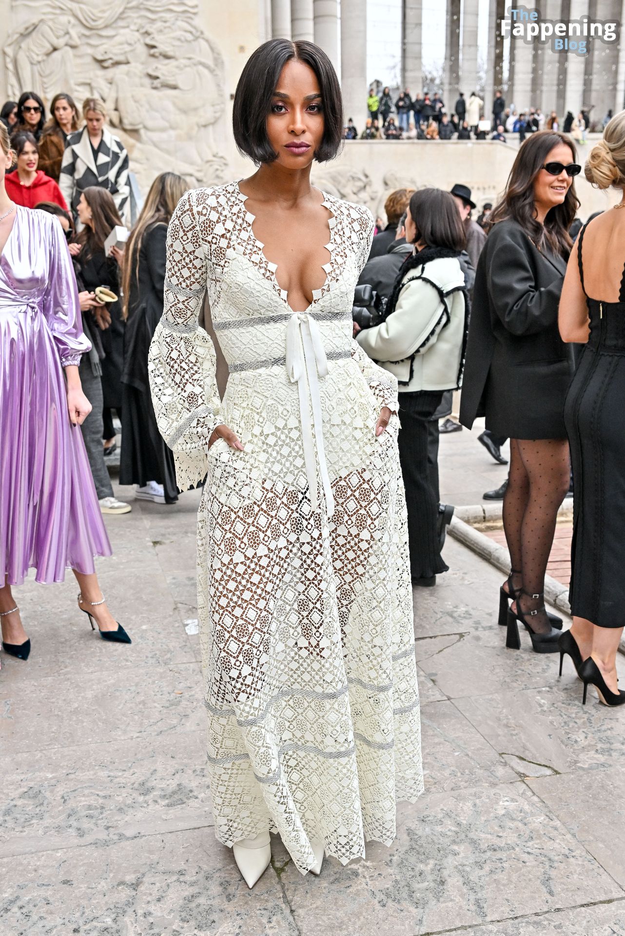 Ciara Flashes Her Areolas at the Elie Saab Fashion Show in Paris (111 Photos)