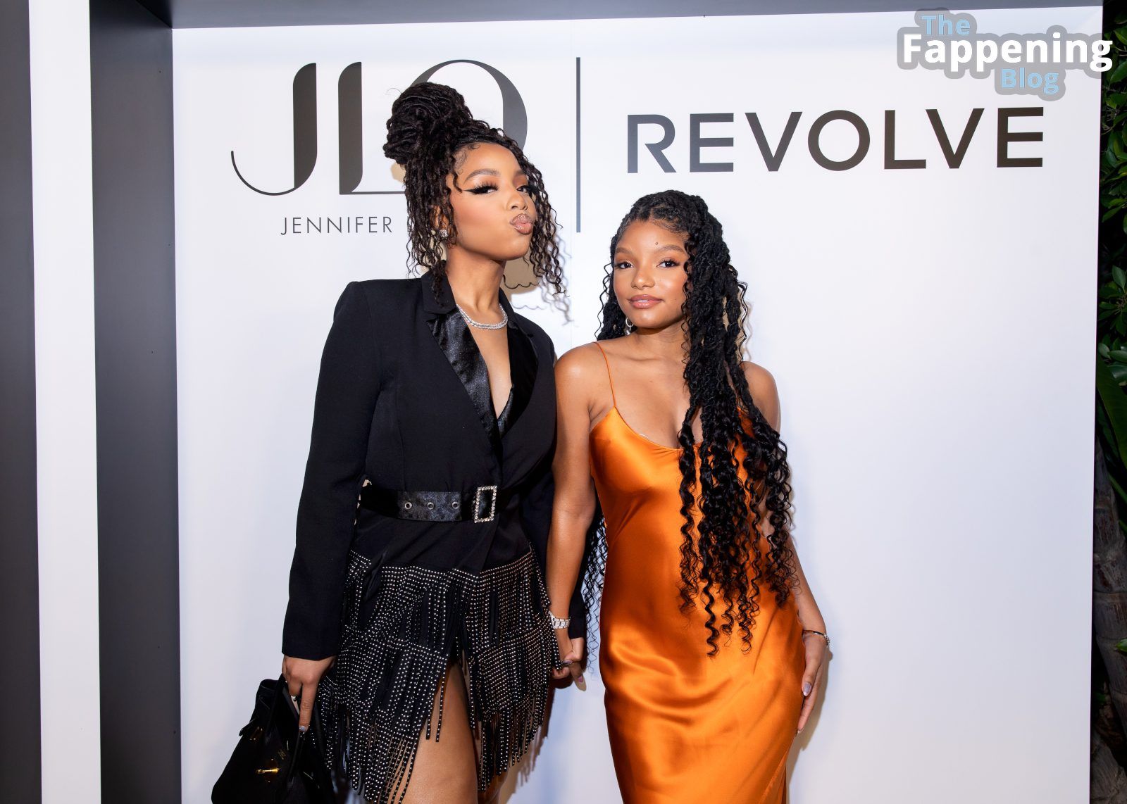 Halle Bailey &amp; Chloe Bailey Look Pretty at Jennifer Lopez X Revolve Collab Party in LA (23 Photos)