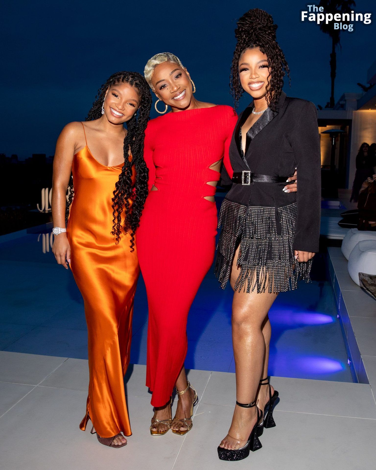 Halle Bailey &amp; Chloe Bailey Look Pretty at Jennifer Lopez X Revolve Collab Party in LA (23 Photos)