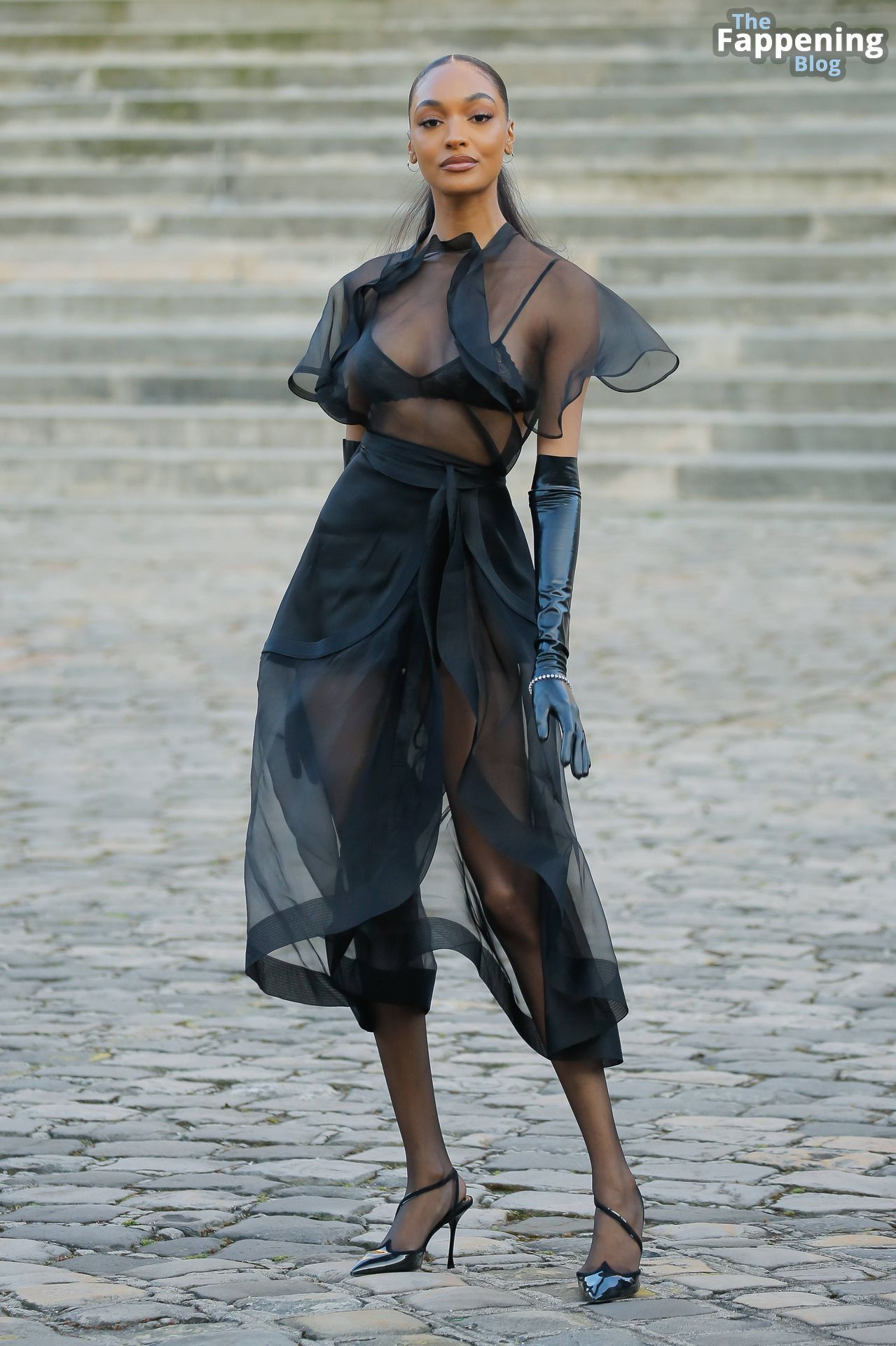 Jourdan Dunn Displays Her Nude Tits at the Victoria Beckham Fashion Show in Paris (45 Photos)