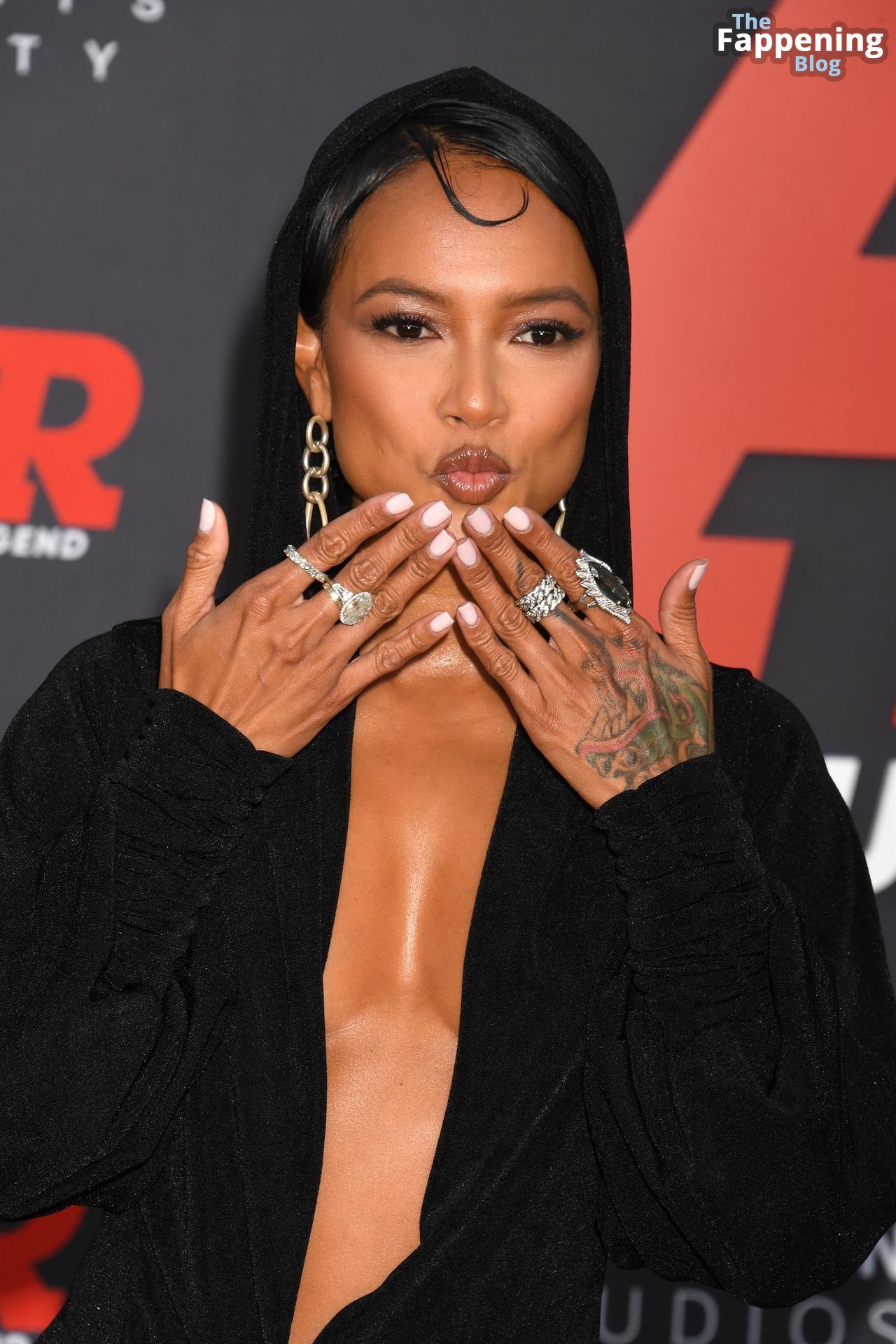 Karrueche Tran Displays Her Sexy Tits at the “AIR” Premiere in LA (42 Photos)