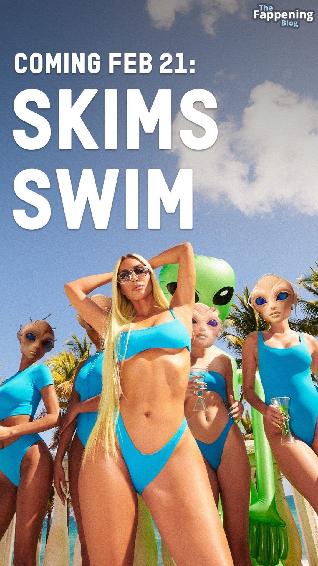 Kim Kardashian Poses in Bikinis for Her SKIMS Swim Campaign (14 Photos)