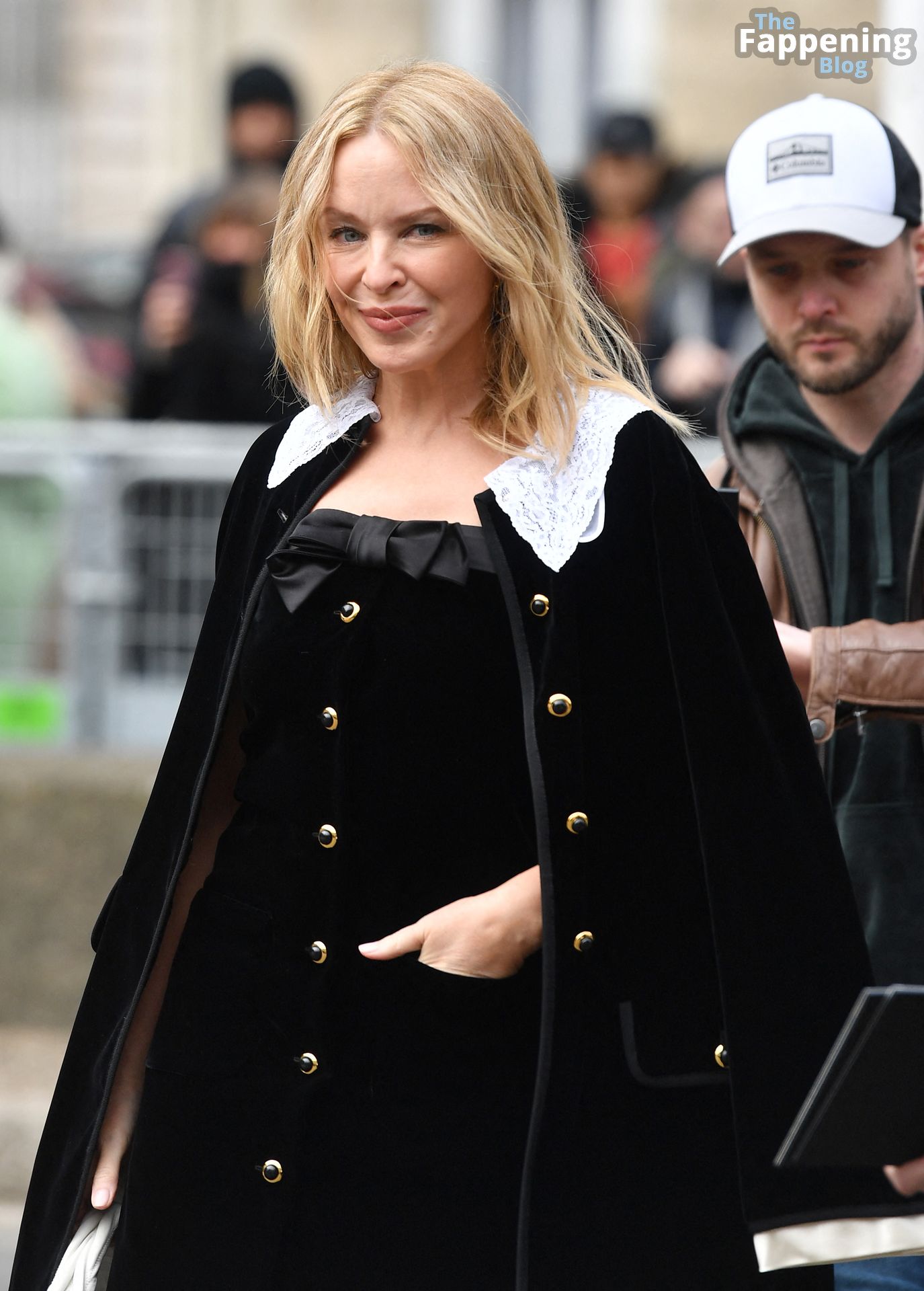Kylie Minogue Looks Sexy in Black Pantyhose at the Miu Miu Show in Paris (90 Photos)