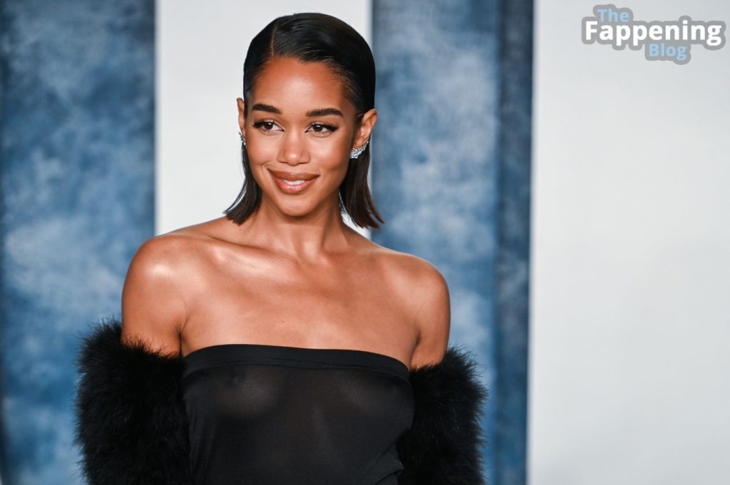 Laura Harrier Flashes Her Nude Tits At The 2023 Vanity Fair Oscar Party 20 Photos Thefappening 1144