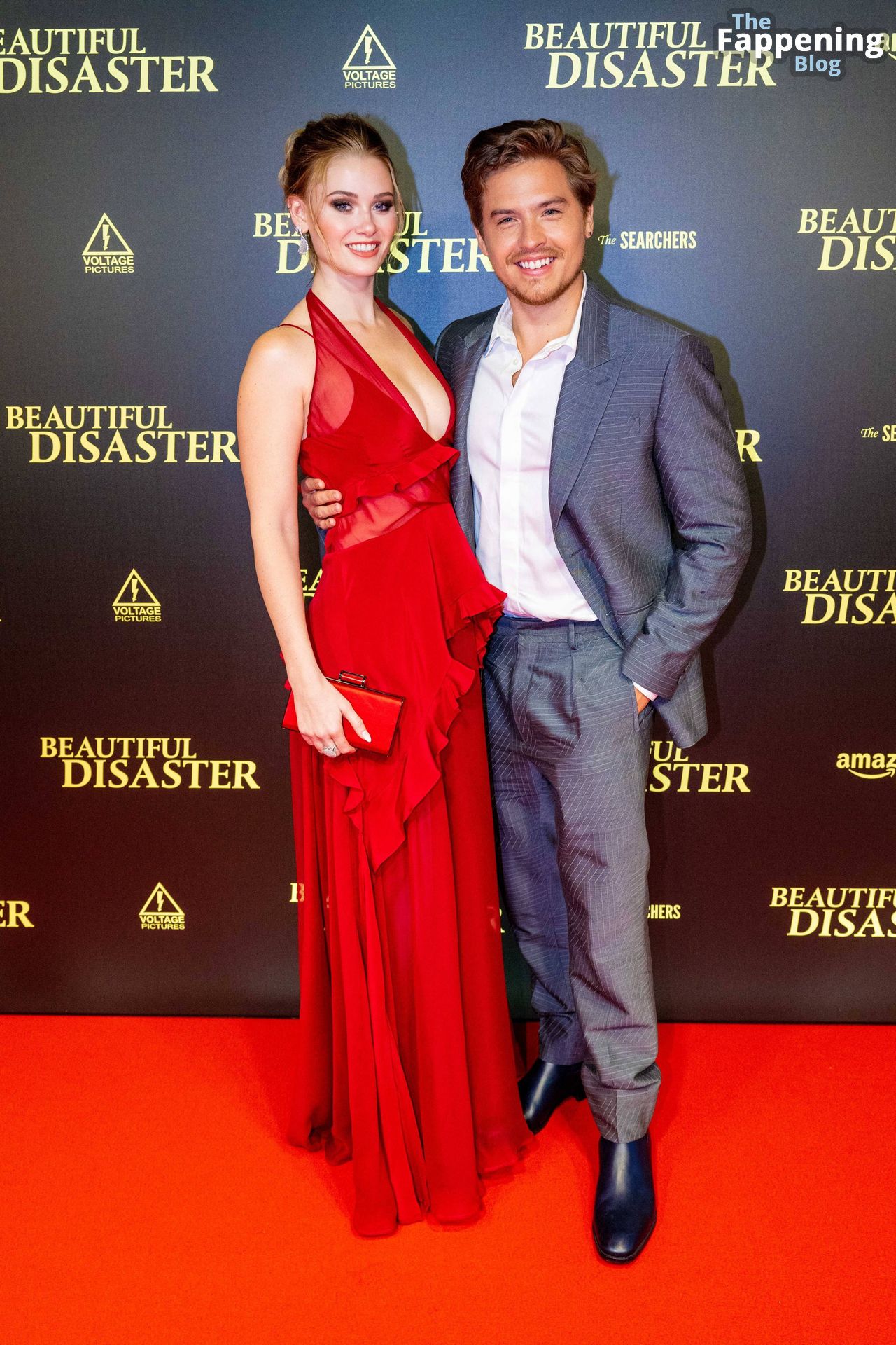 Virginia Gardner Looks Hot in a Red Dress at the Premiere of “Beautiful Disaster” in Amsterdam (56 Photos)