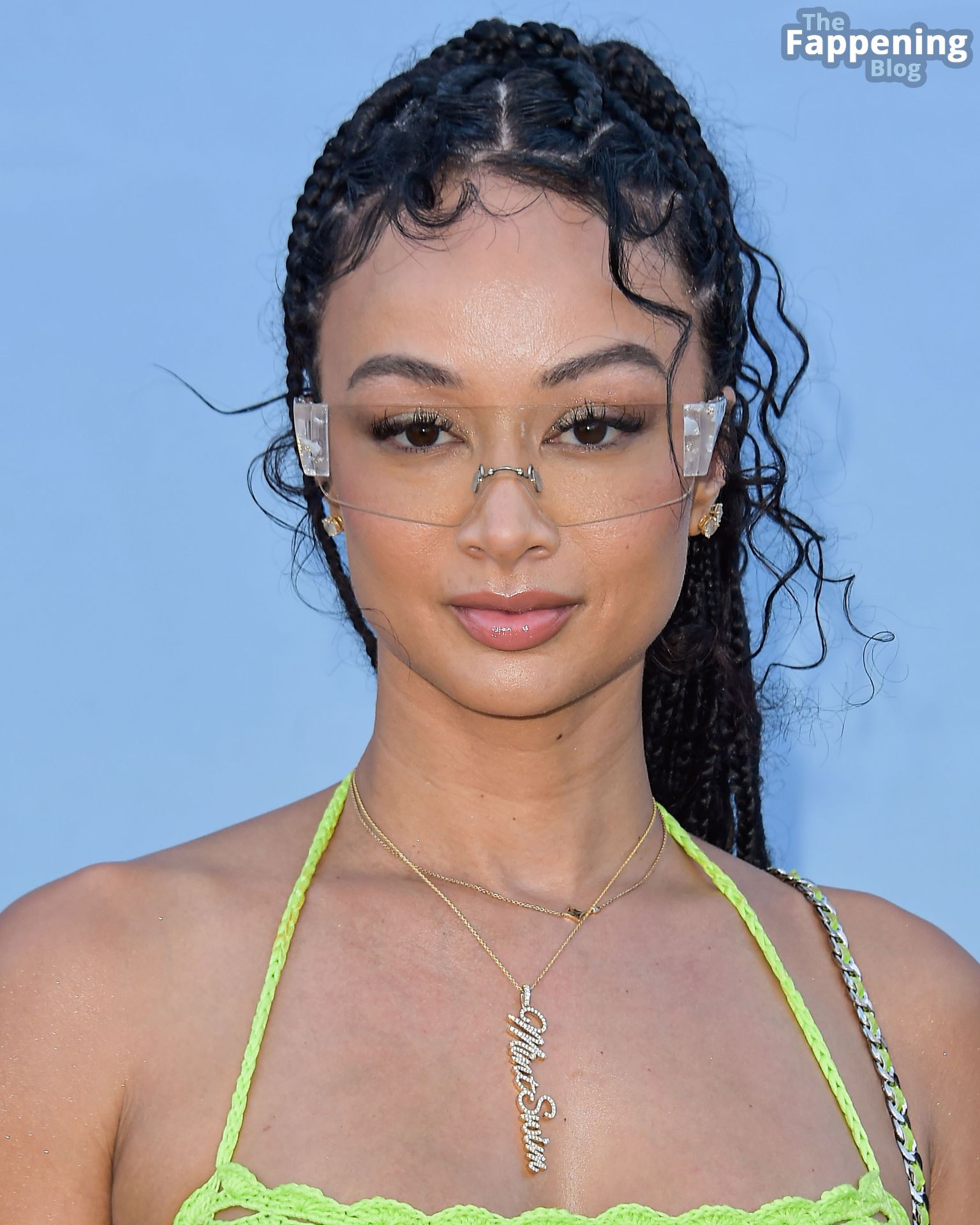 Draya Michele Displays Her Sexy Boobs in a Green Outfit at the REVOLVE Festival (11 Photos)