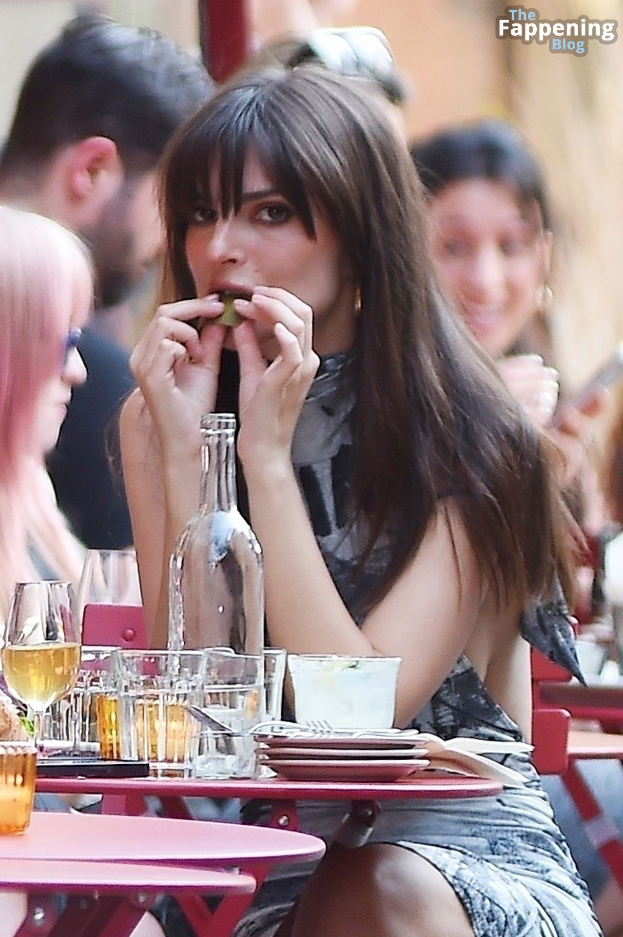 Emily Ratajkowski Dispays Her Sexy Boobs as She Enjoys Dinner with Friends (61 Photos)
