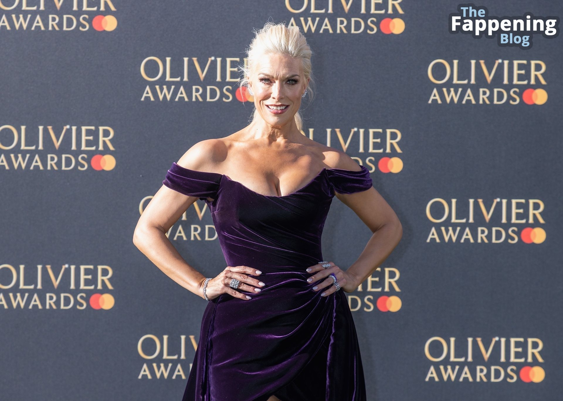 Hannah Waddingham Displays Nice Cleavage at the Olivier Awards in London (20 Photos)