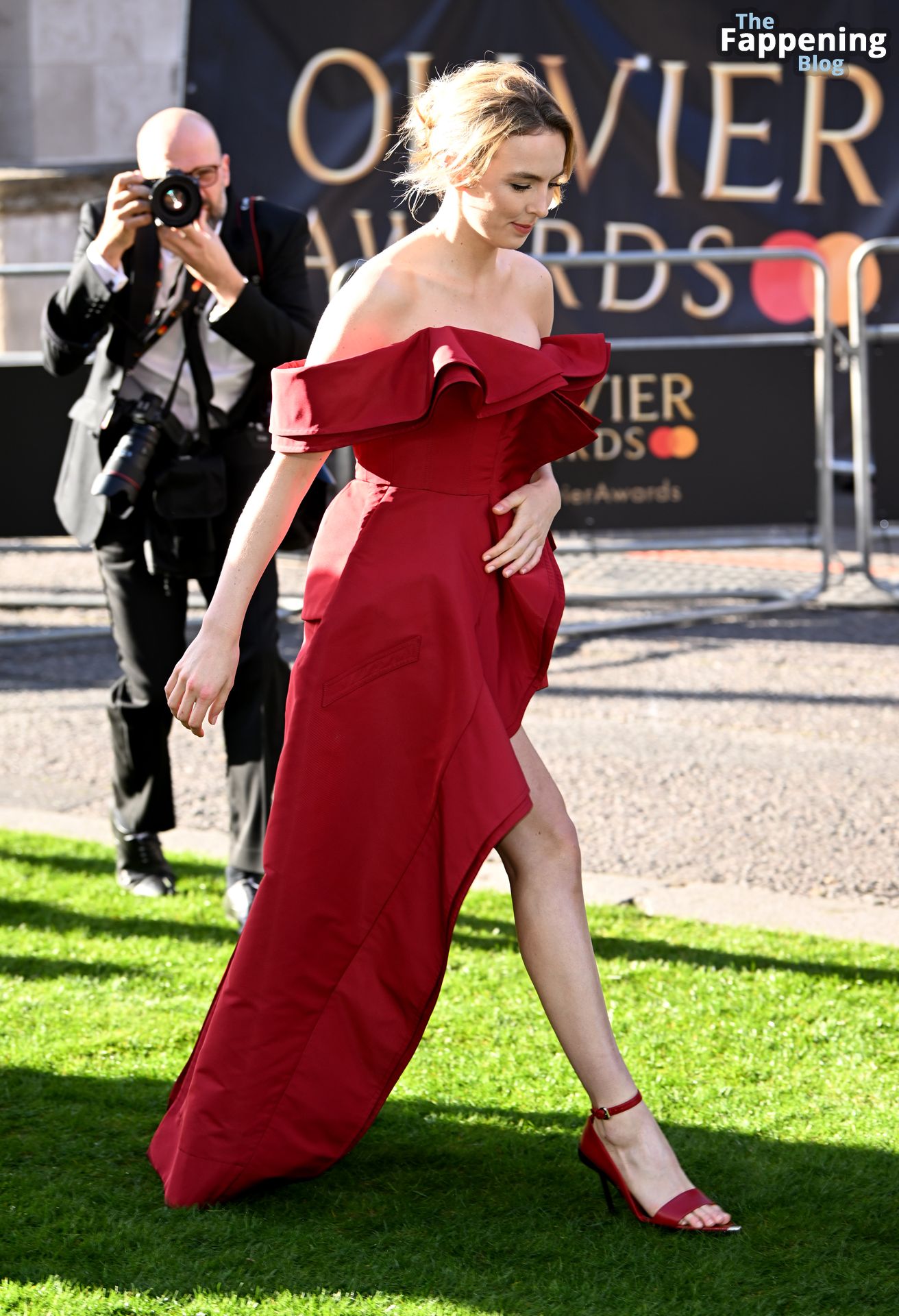 Jodie Comer Displays Her Sexy Legs at the Olivier Awards in London (53 Photos)
