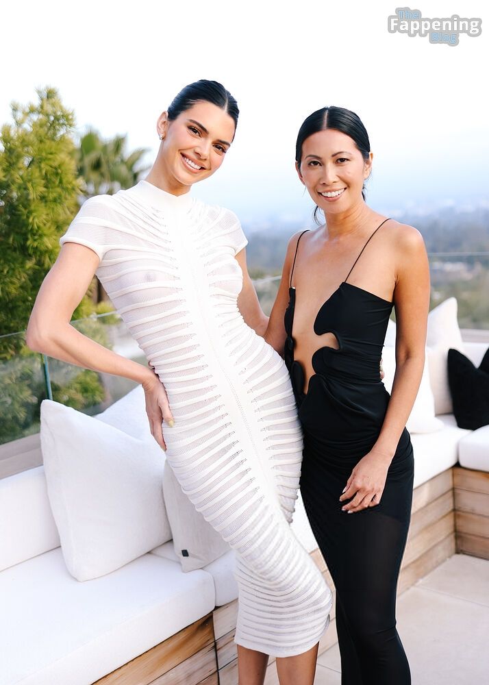 Kendall Jenner Flaunts Her Nude Tits at REVOLVE’s 20th Anniversary Dinner in Beverly Hills (8 Photos)
