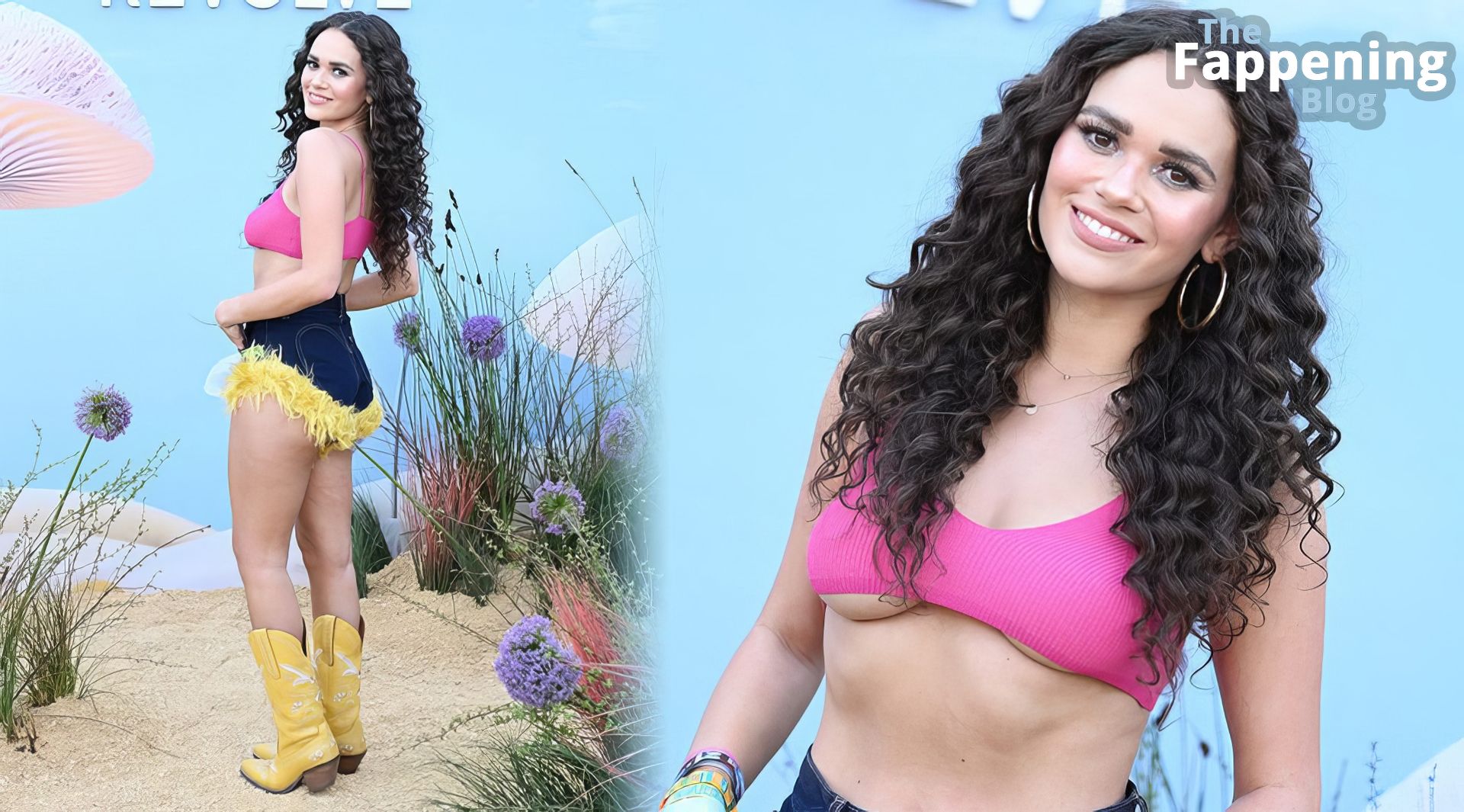 Madison Pettis Steals the Show at 2023 Revolve Fest and Flauns Braless Rack and Killer Stems (11 Photos + Video)