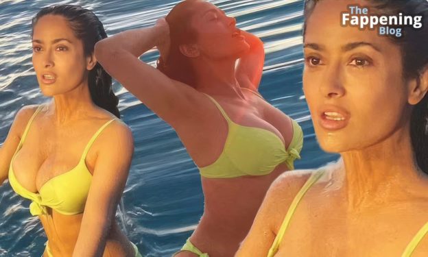 Salma Hayek Shows Off Her Sexy Bikini Body 5 Photos Thefappening