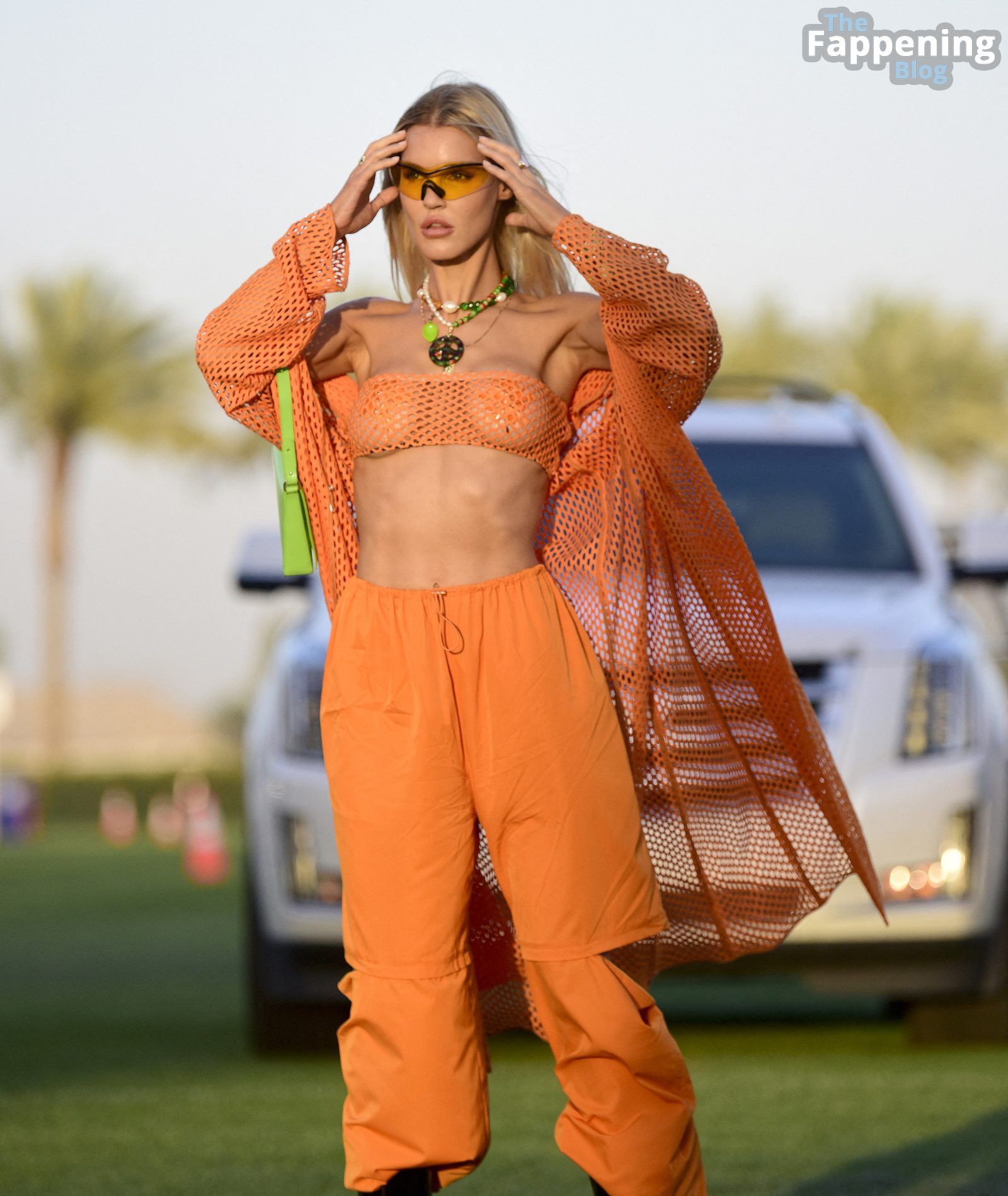 Joy Corrigan Flaunts Her Sexy Tits with Pasties at the Coachella Festival in Indio (25 Photos)