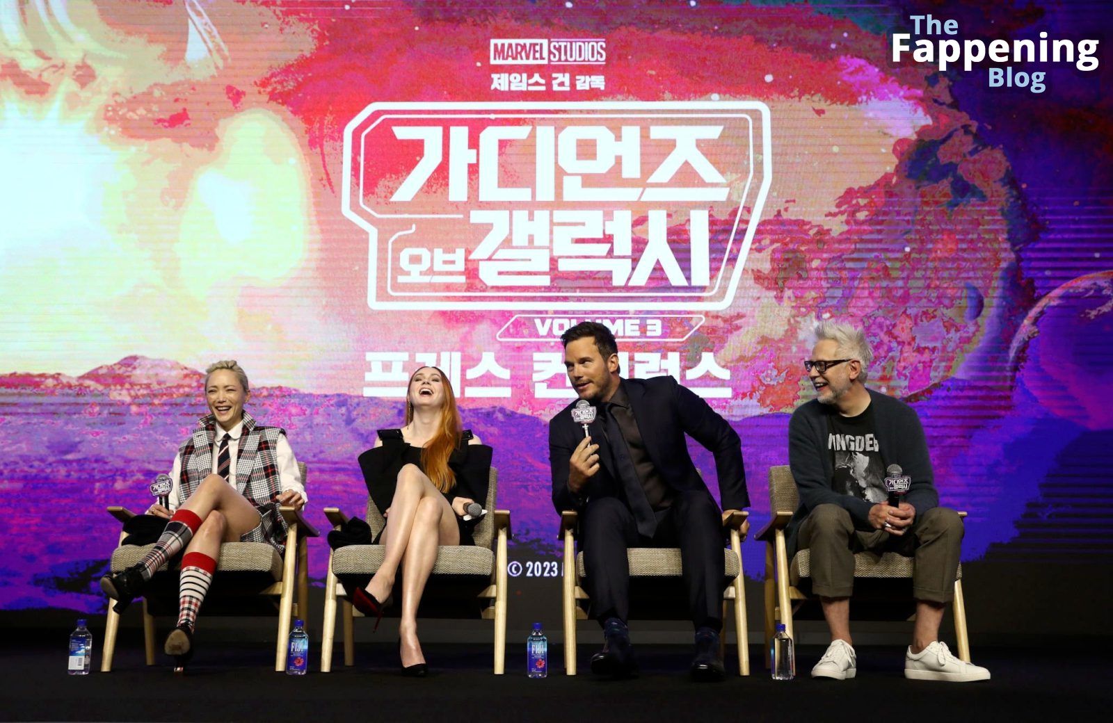 Karen Gillan Displays Her Sexy Legs at the “Guardians of the Galaxy Vol.3” Press Conference in Seoul (22 Photos)