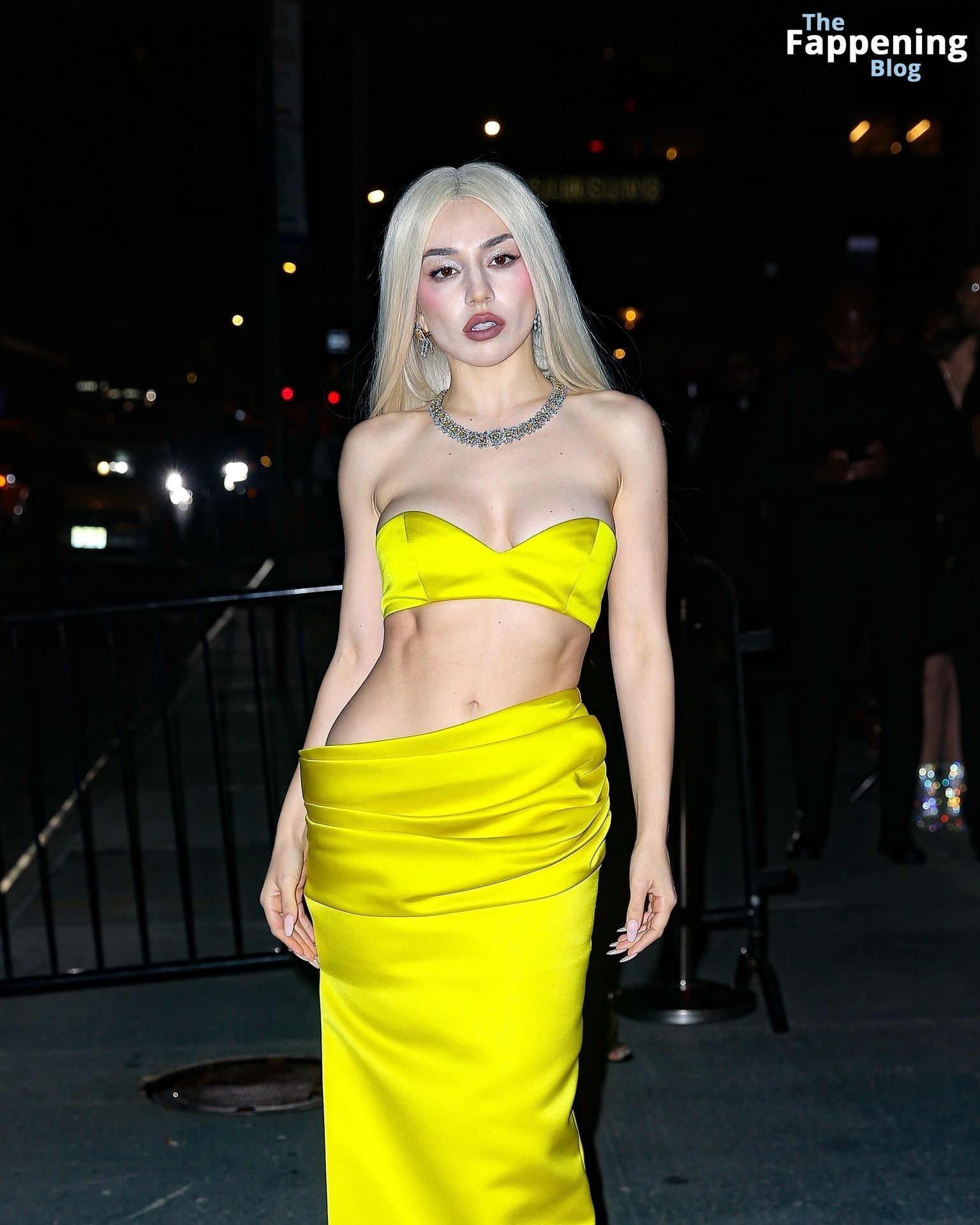 Ava Max Flaunts Her Sexy Figure in a Strapless Yellow Dress (18 Photos)