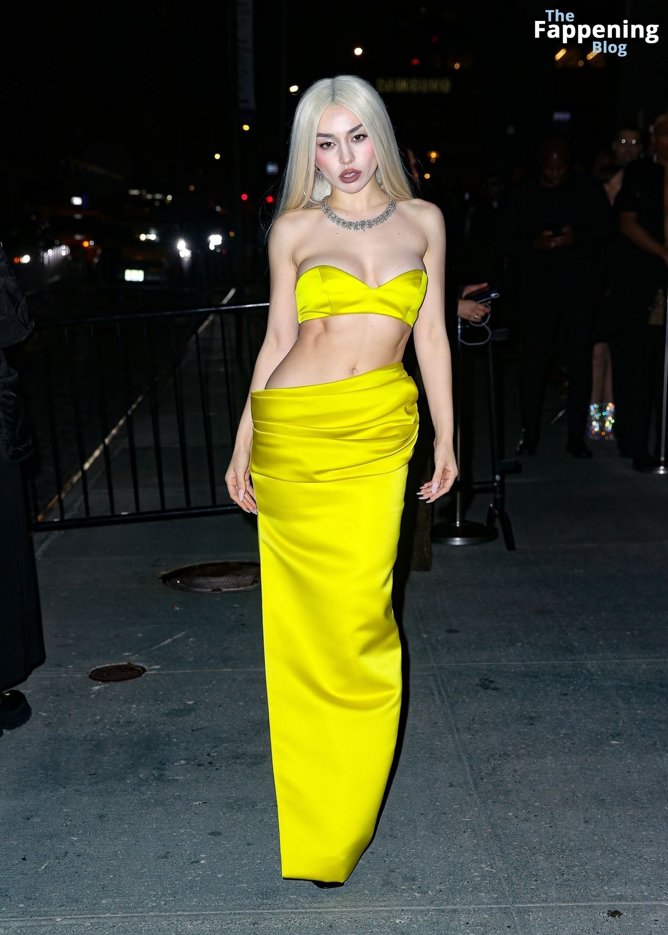 Ava Max Flaunts Her Sexy Figure in a Strapless Yellow Dress (18 Photos)