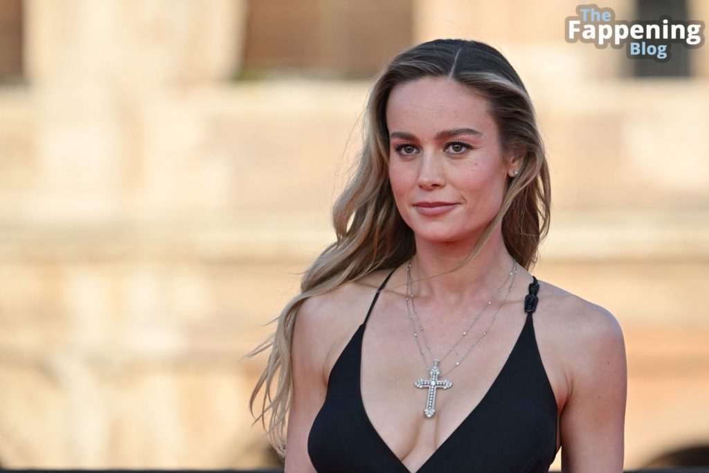 Brie Larson Flaunts Nice Cleavage In A Black Dress At The “fast X” Premiere In Rome 20 Photos