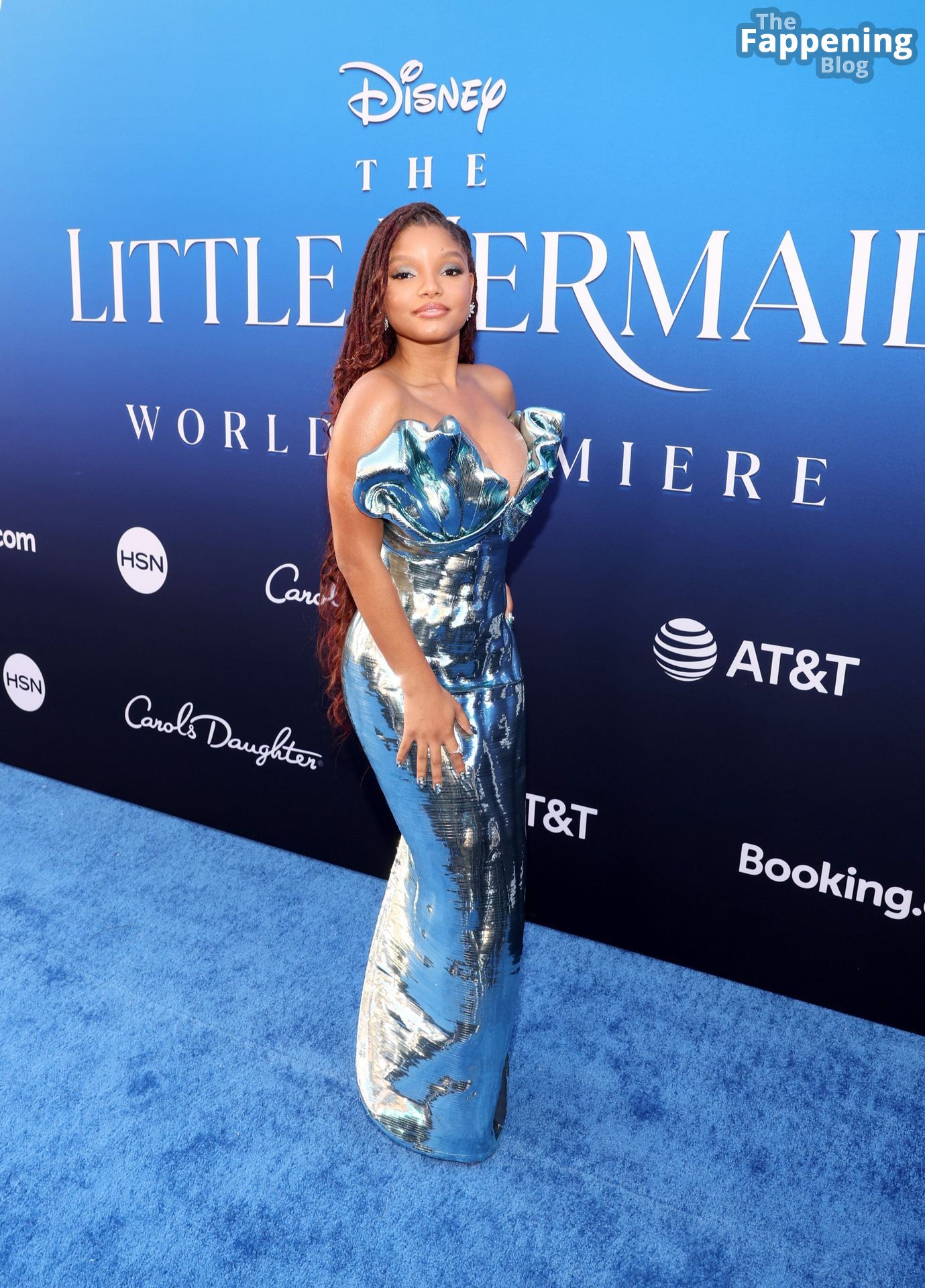 Halle Bailey Flaunts Her Cleavage at the Premiere of ‘The Little Mermaid’ in Hollywood (50 Photos)