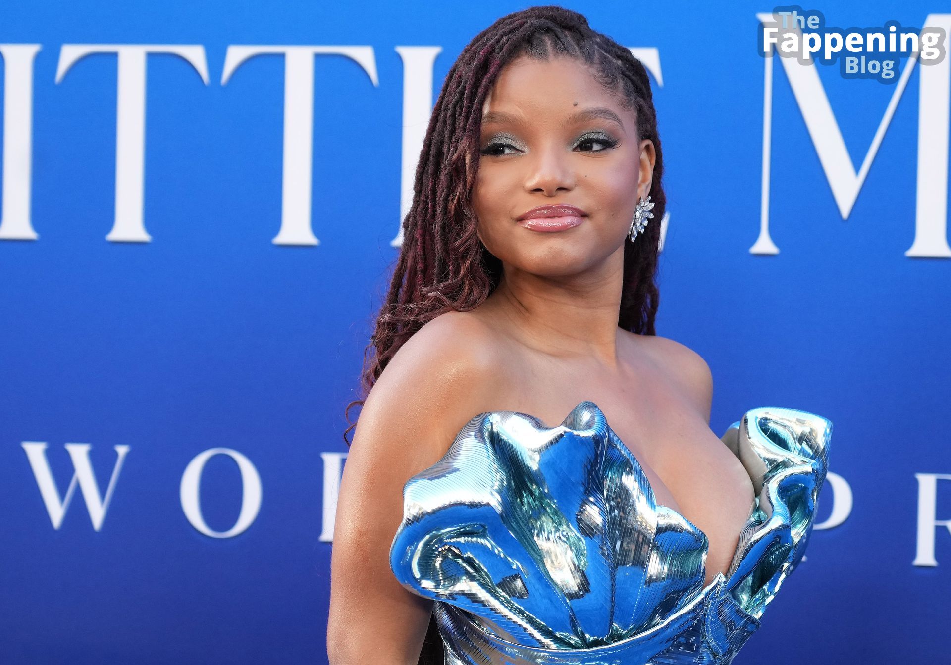 Halle Bailey Flaunts Her Cleavage at the Premiere of ‘The Little Mermaid’ in Hollywood (50 Photos)