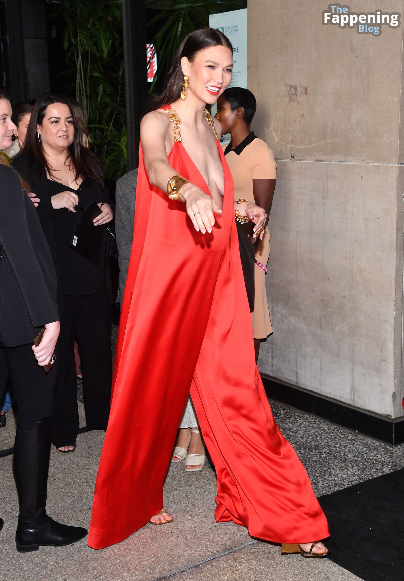 Braless Karlie Kloss Stuns in Red at the Future of Fashion Celebration and Honors in NY (30 Photos)