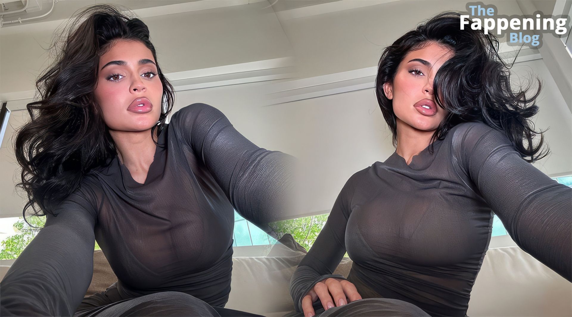 Kylie Jenner Sexy Through Boobs Dress 9
