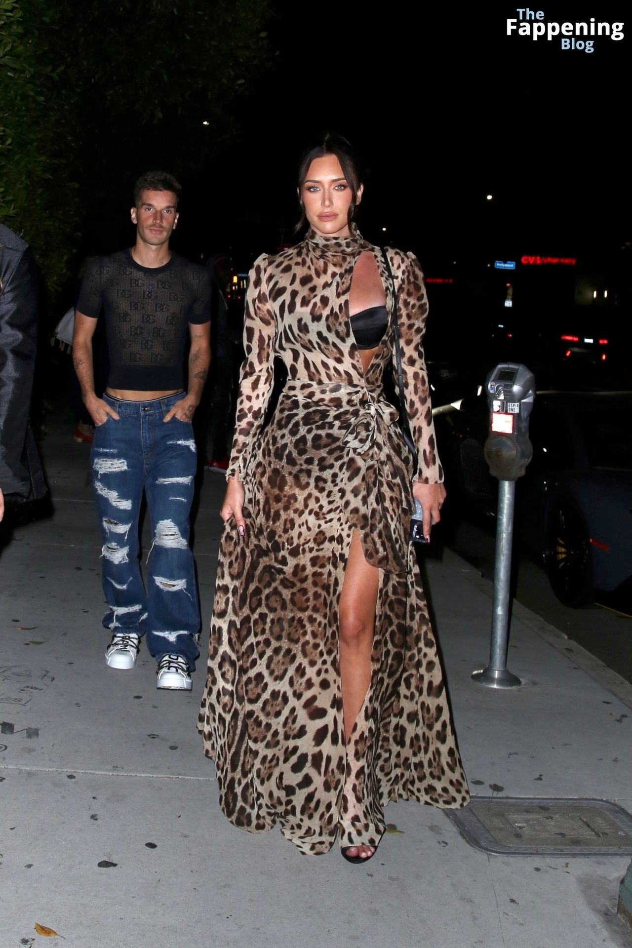 Anastasia Karanikolaou is Seen in a Leopard Print Dress at the D&amp;G Logo Bag Launch (18 Photos)
