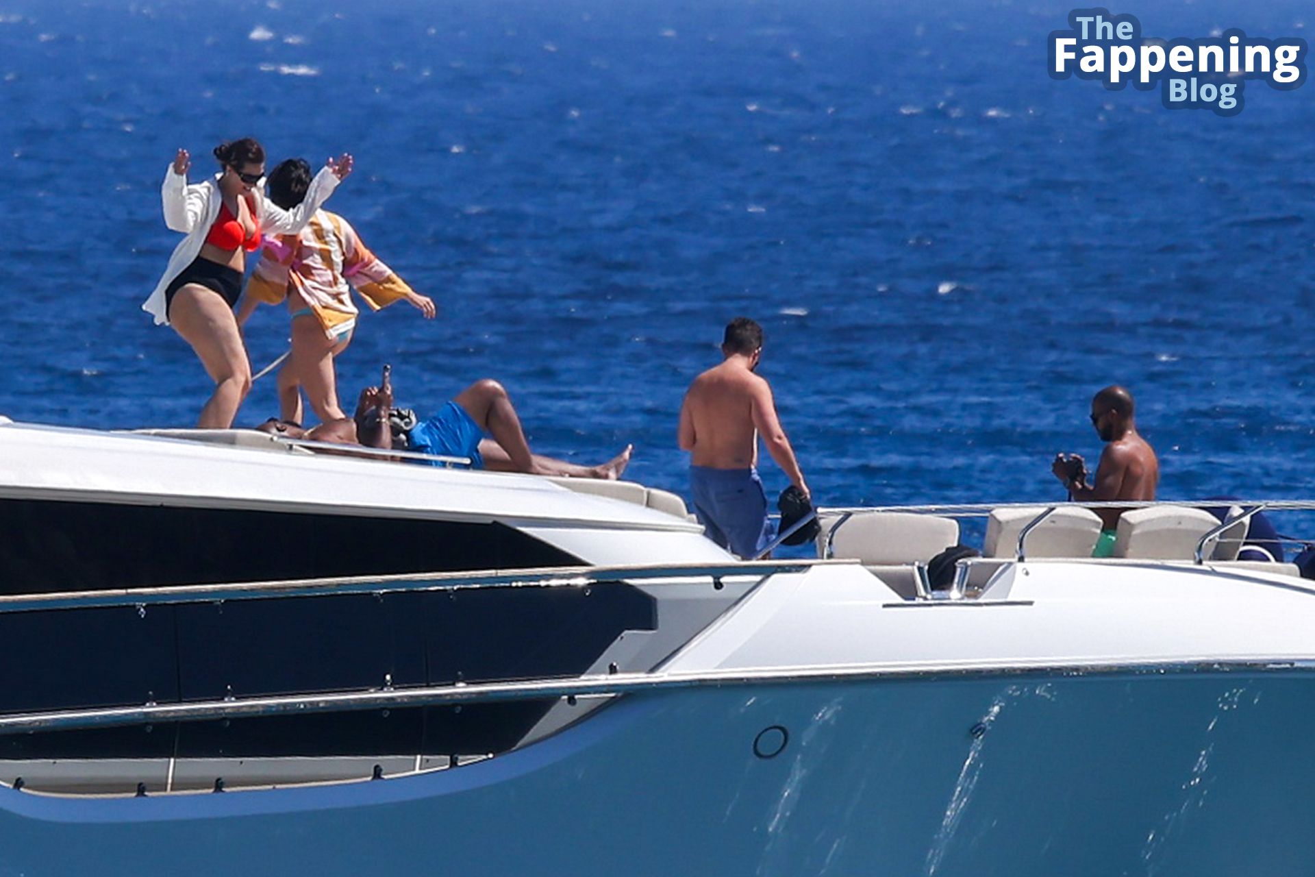 Ashley Graham Displays Her Sexy Boobs on a Yacht in Saint Tropez (159 Photos)