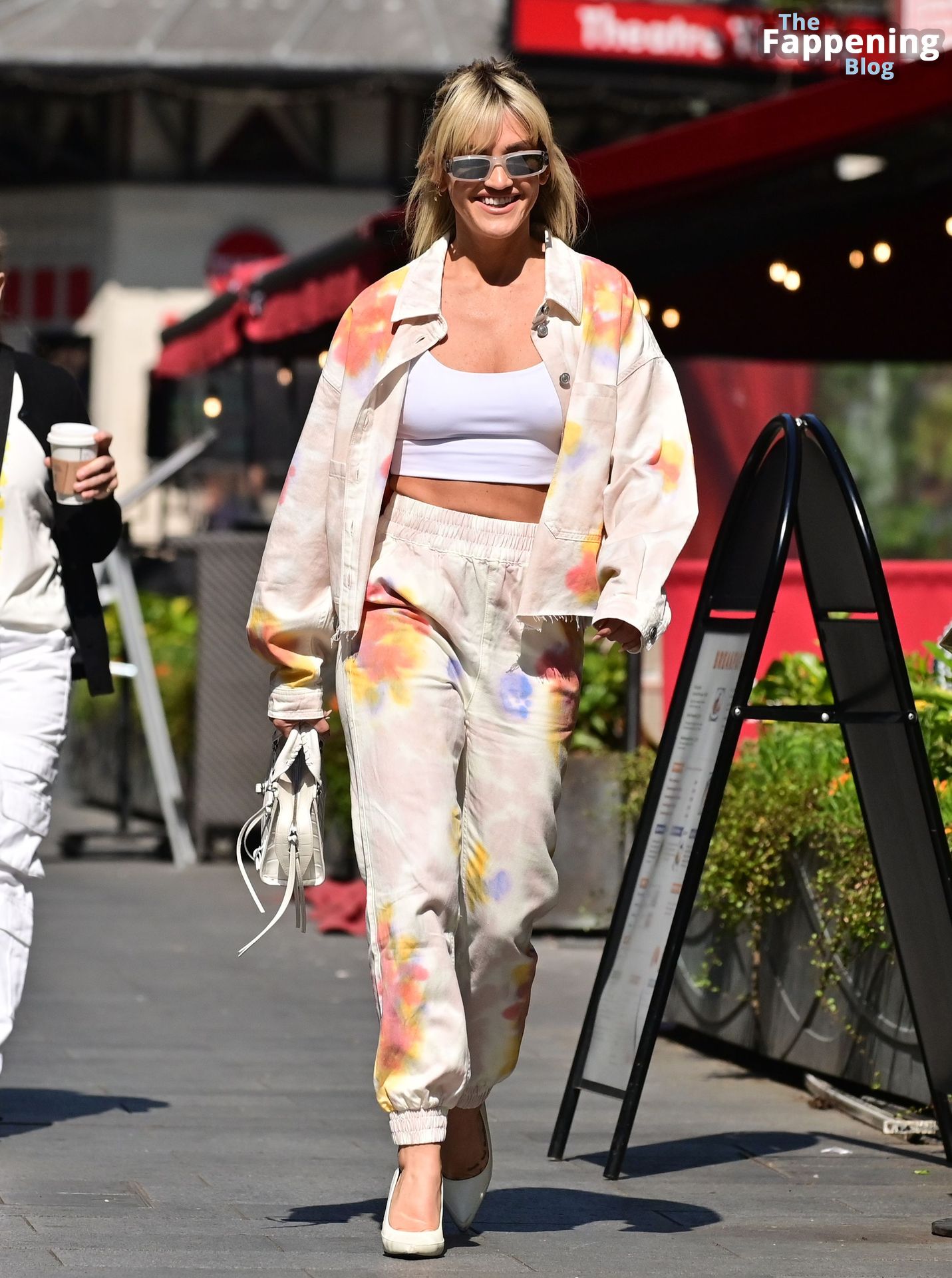 Ashley Roberts Shows Off Her Pokies in a White Top (7 Photos)