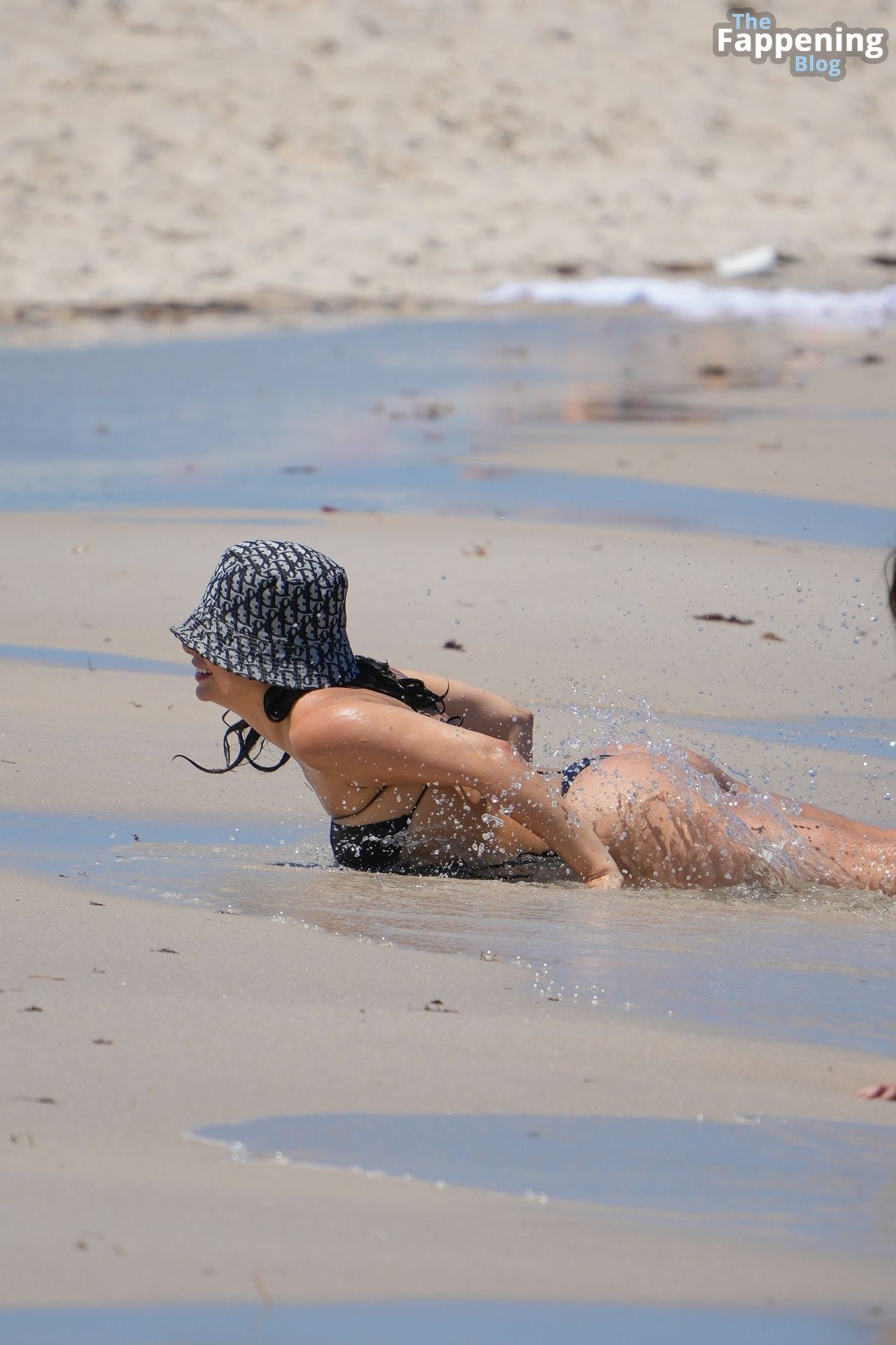Emeraude Toubia Flashes Her Nude Tits at the Beach in Miami (37 Photos)